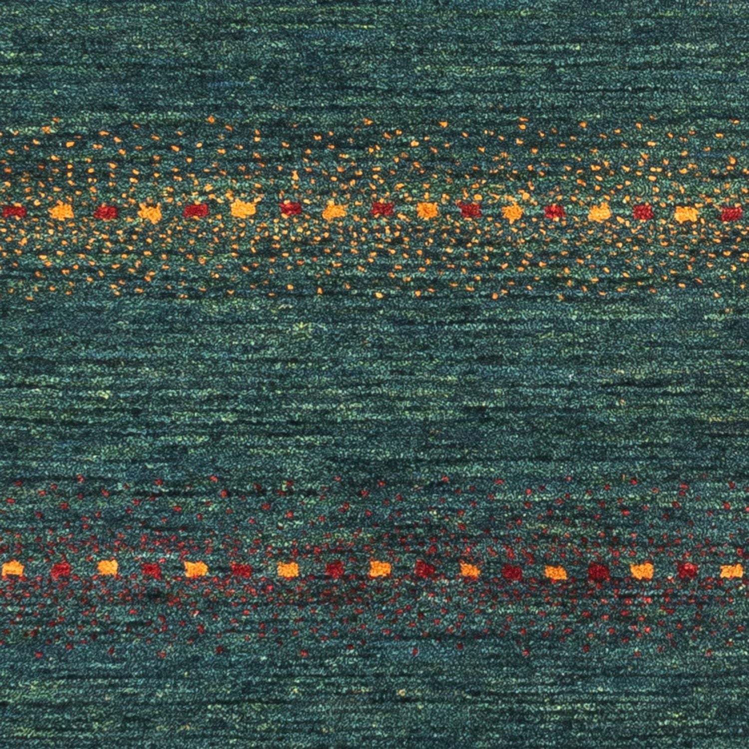 Gabbeh Teppich - Loribaft Perser - 136 x 68 cm - grün