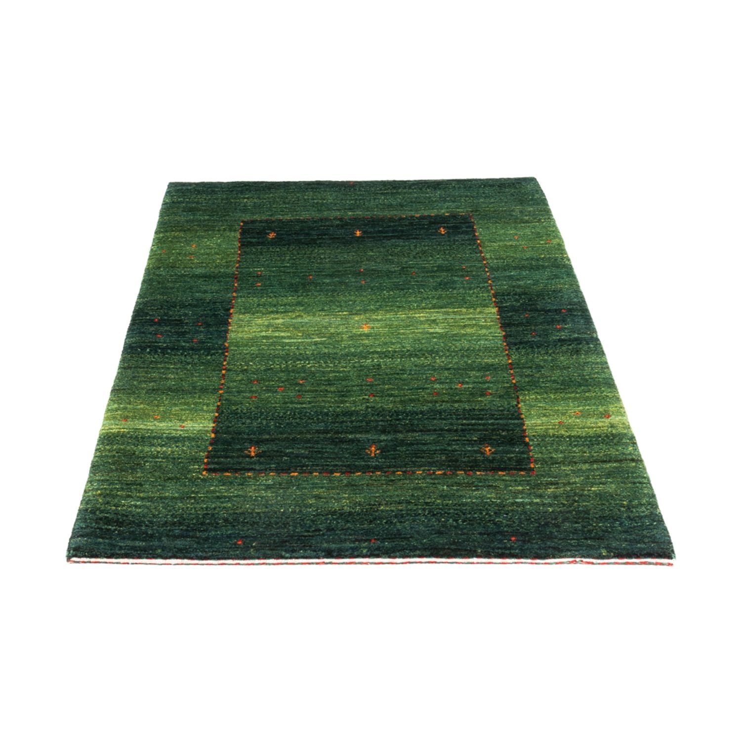 Gabbeh Teppich - Loribaft Perser - 128 x 80 cm - grün