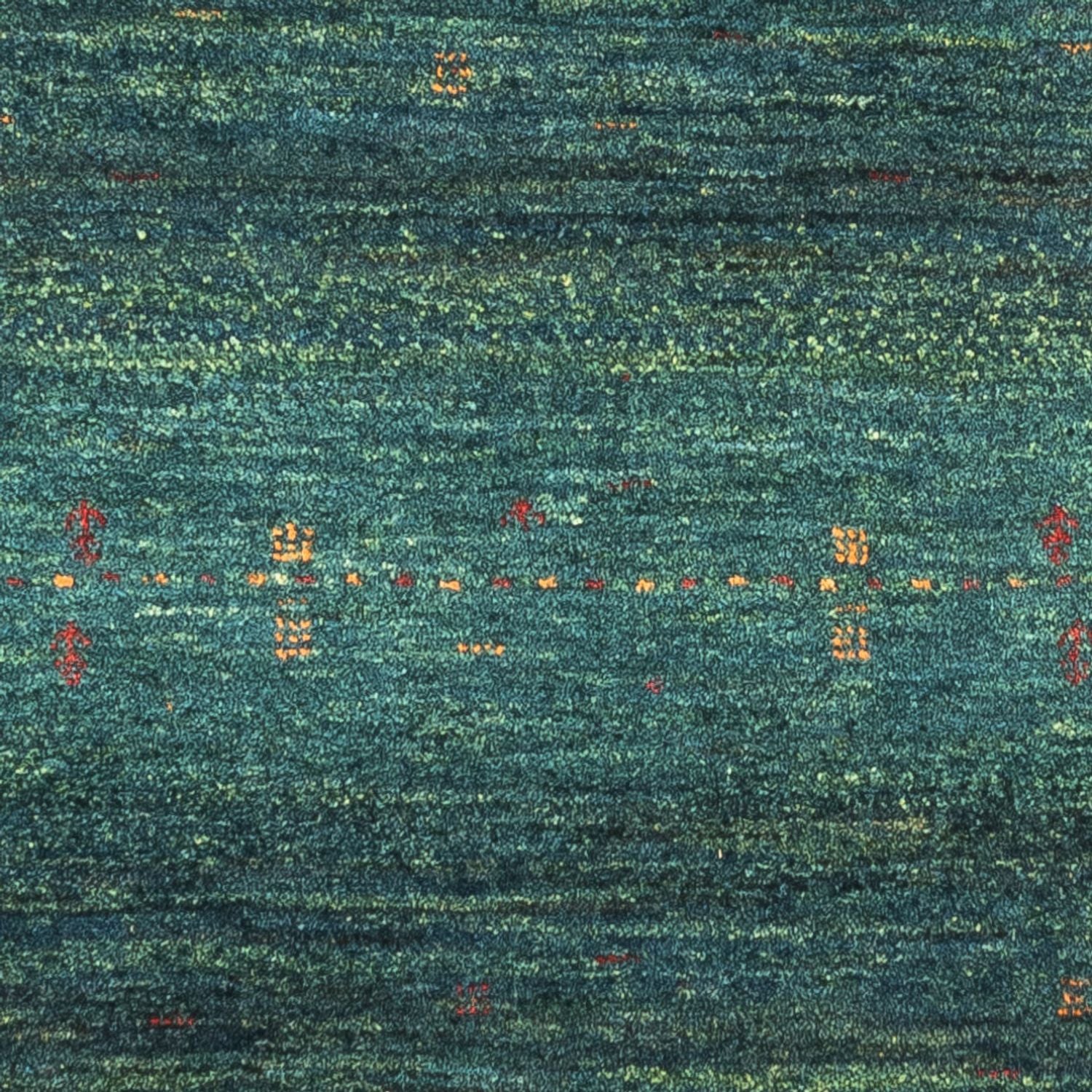 Gabbeh Teppich - Loribaft Perser - 125 x 82 cm - grün