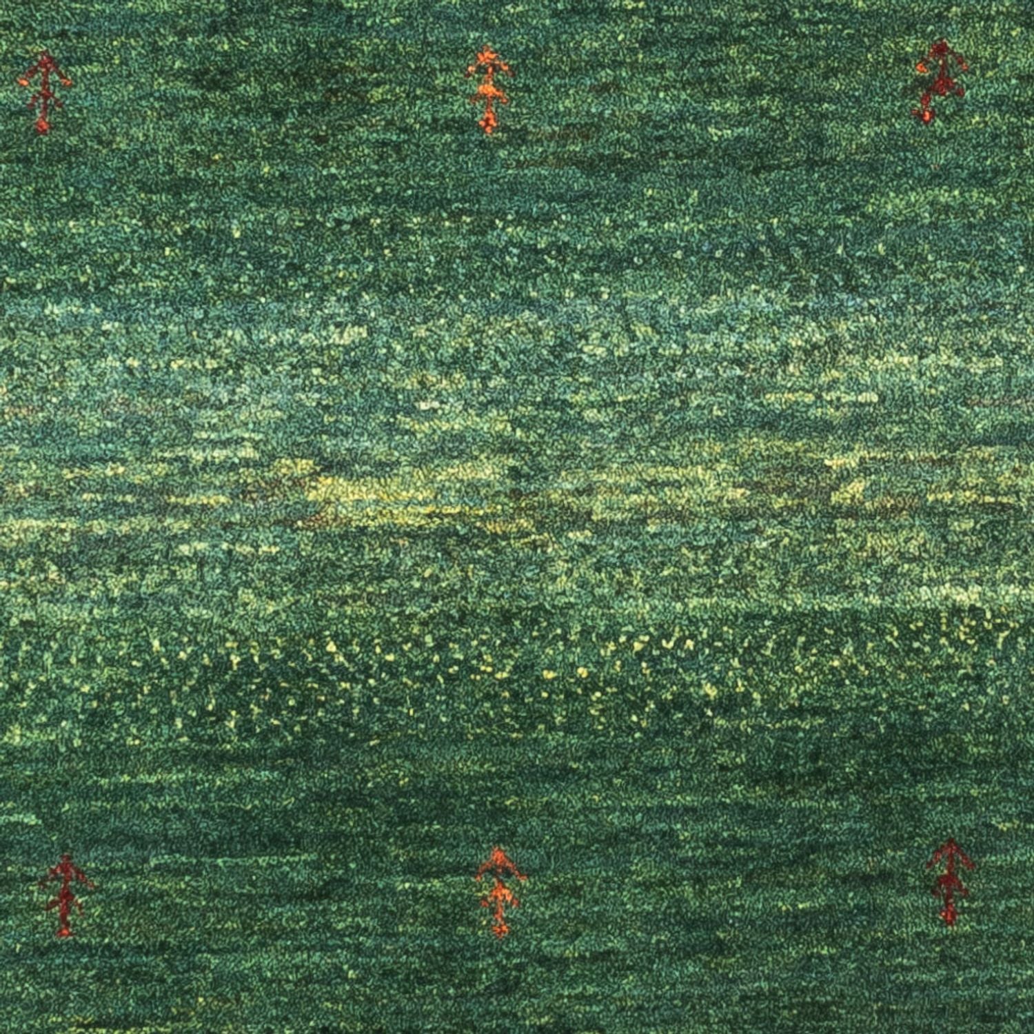 Gabbeh Teppich - Loribaft Perser - 120 x 80 cm - grün