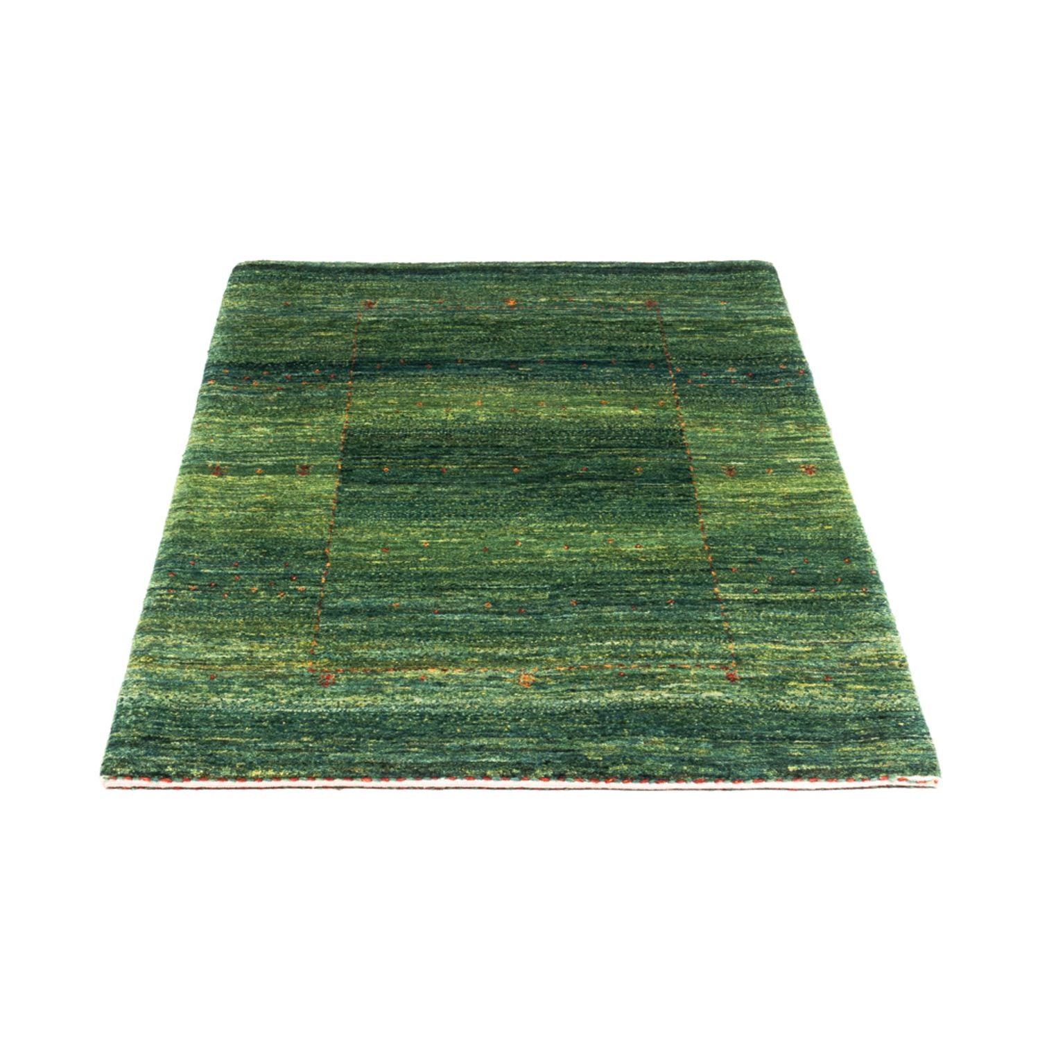 Gabbeh Teppich - Loribaft Perser - 133 x 83 cm - grün