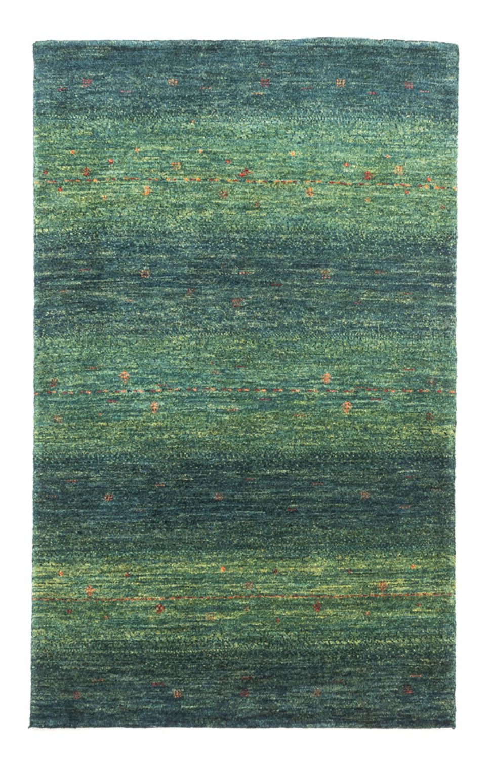 Gabbeh Teppich - Loribaft Perser - 123 x 78 cm - grün