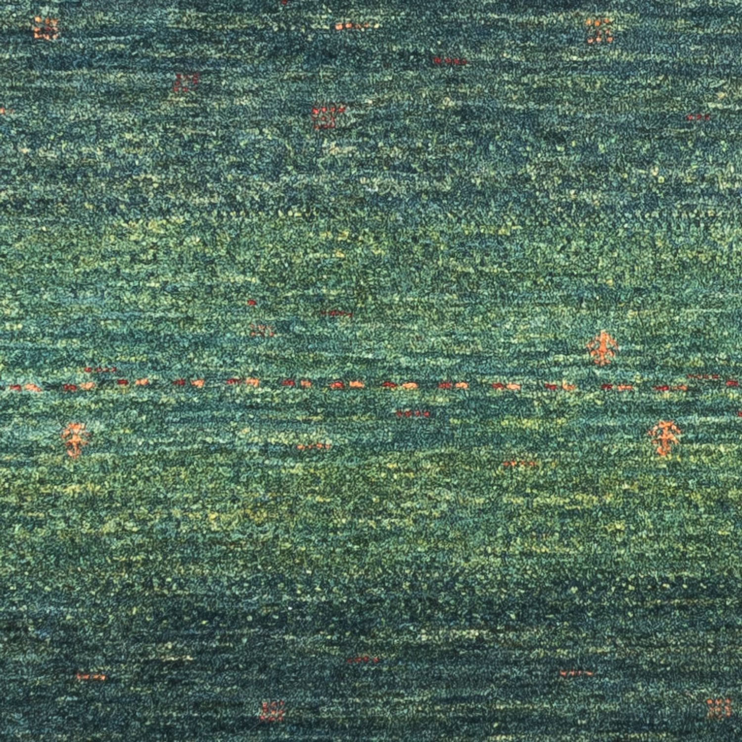 Gabbeh Teppich - Loribaft Perser - 123 x 78 cm - grün