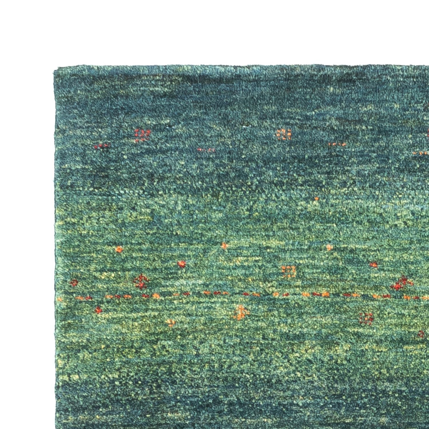 Gabbeh Teppich - Loribaft Perser - 123 x 78 cm - grün