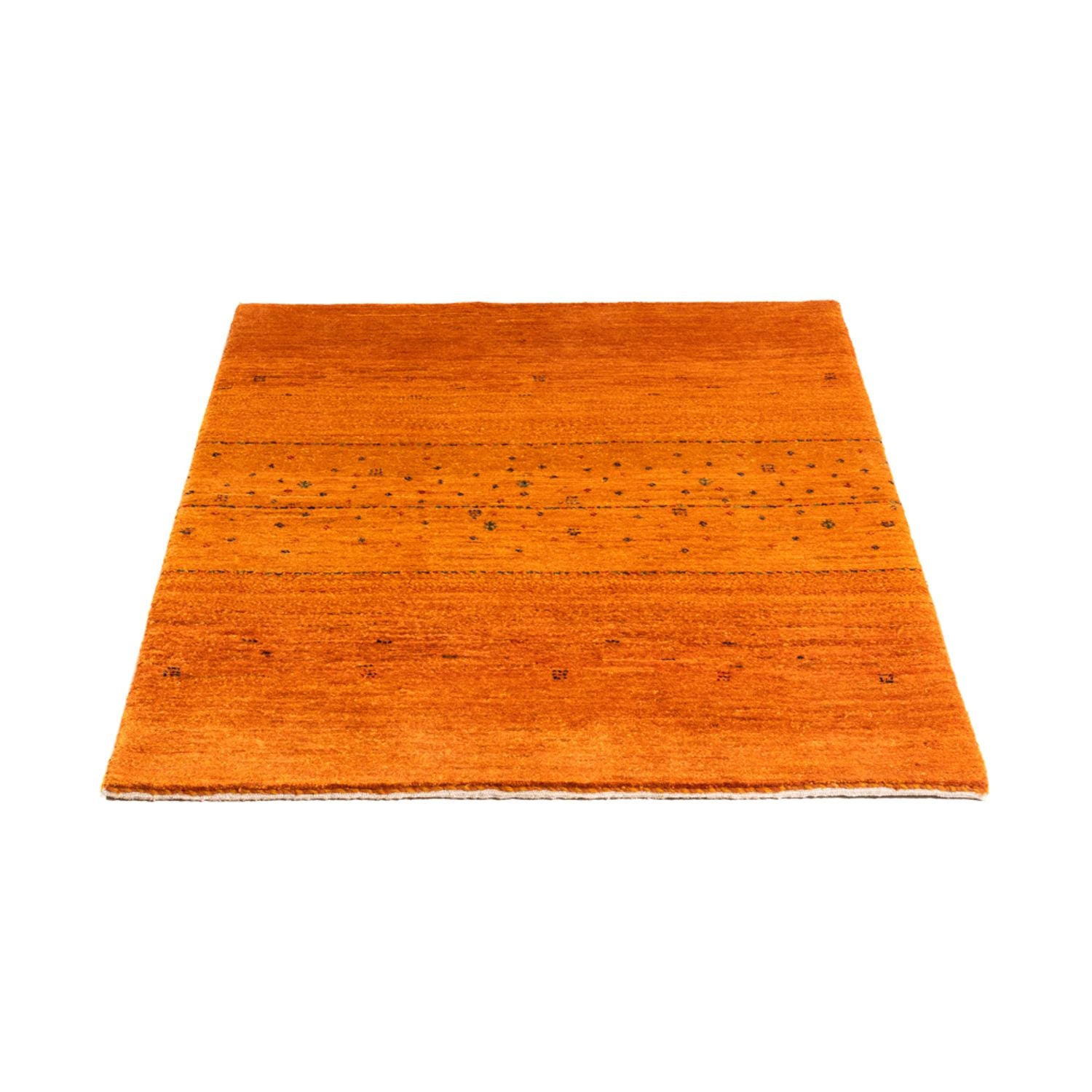 Gabbeh Teppich - Loribaft Perser - 101 x 80 cm - gold