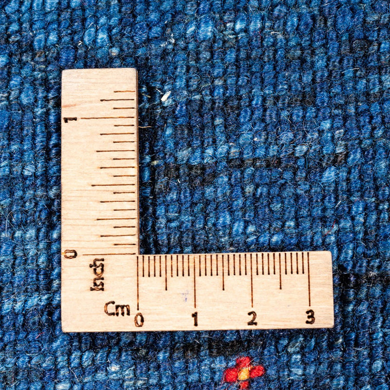 Gabbeh Teppich - Loribaft Perser - 132 x 83 cm - blau