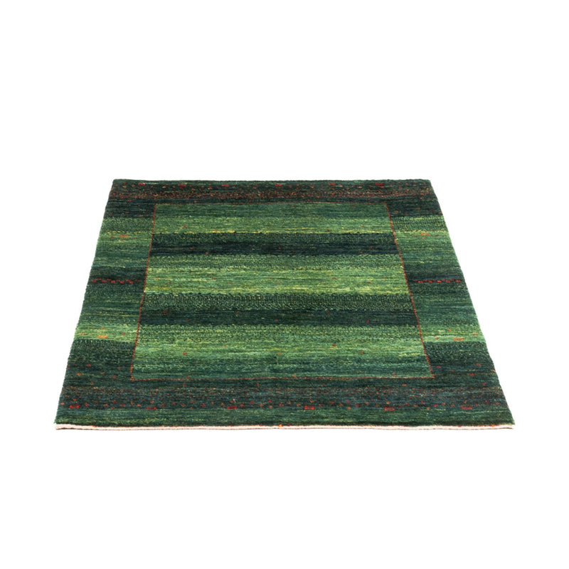 Gabbeh Teppich - Loribaft Perser - 110 x 86 cm - grün
