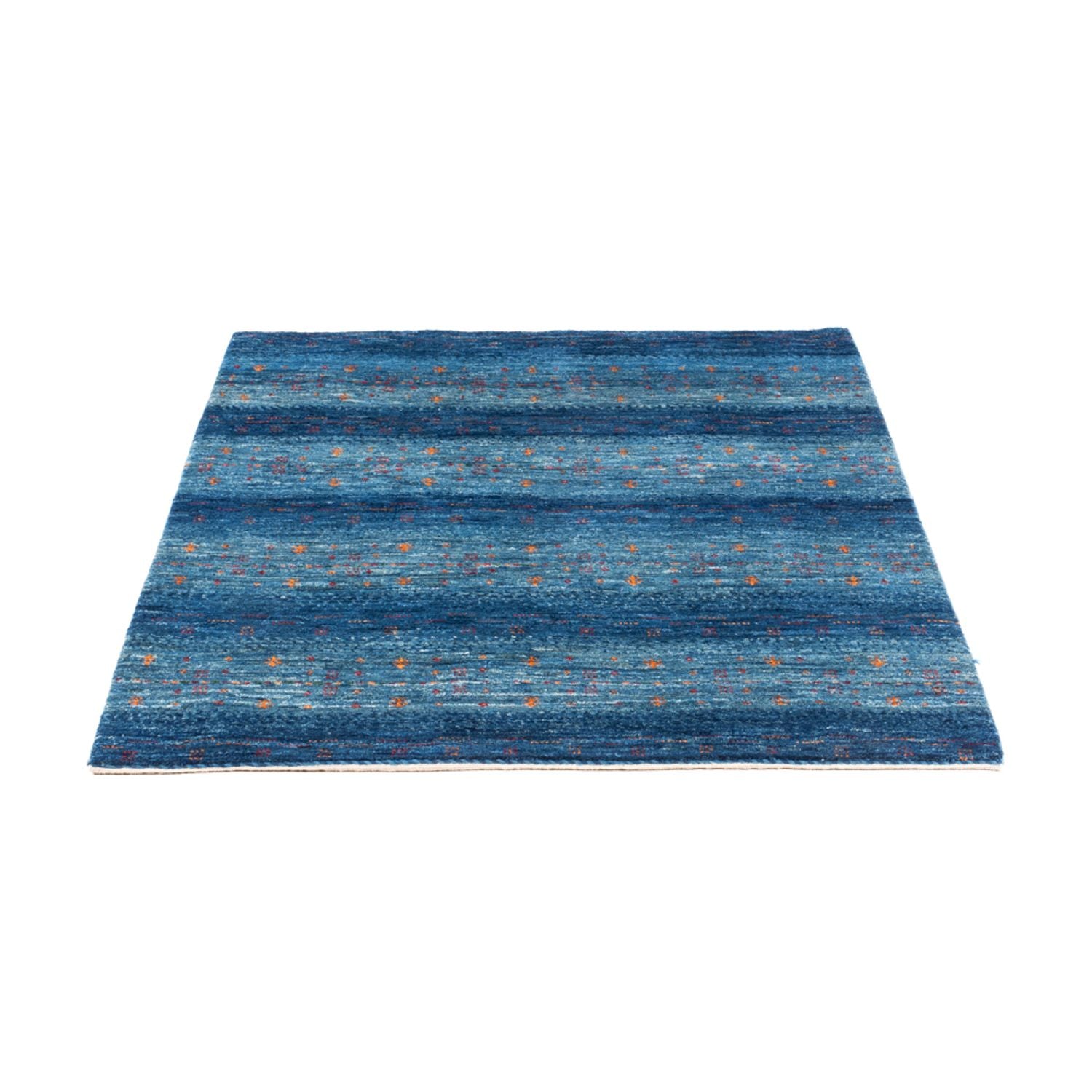 Gabbeh Teppich - Loribaft Perser - 112 x 100 cm - blau