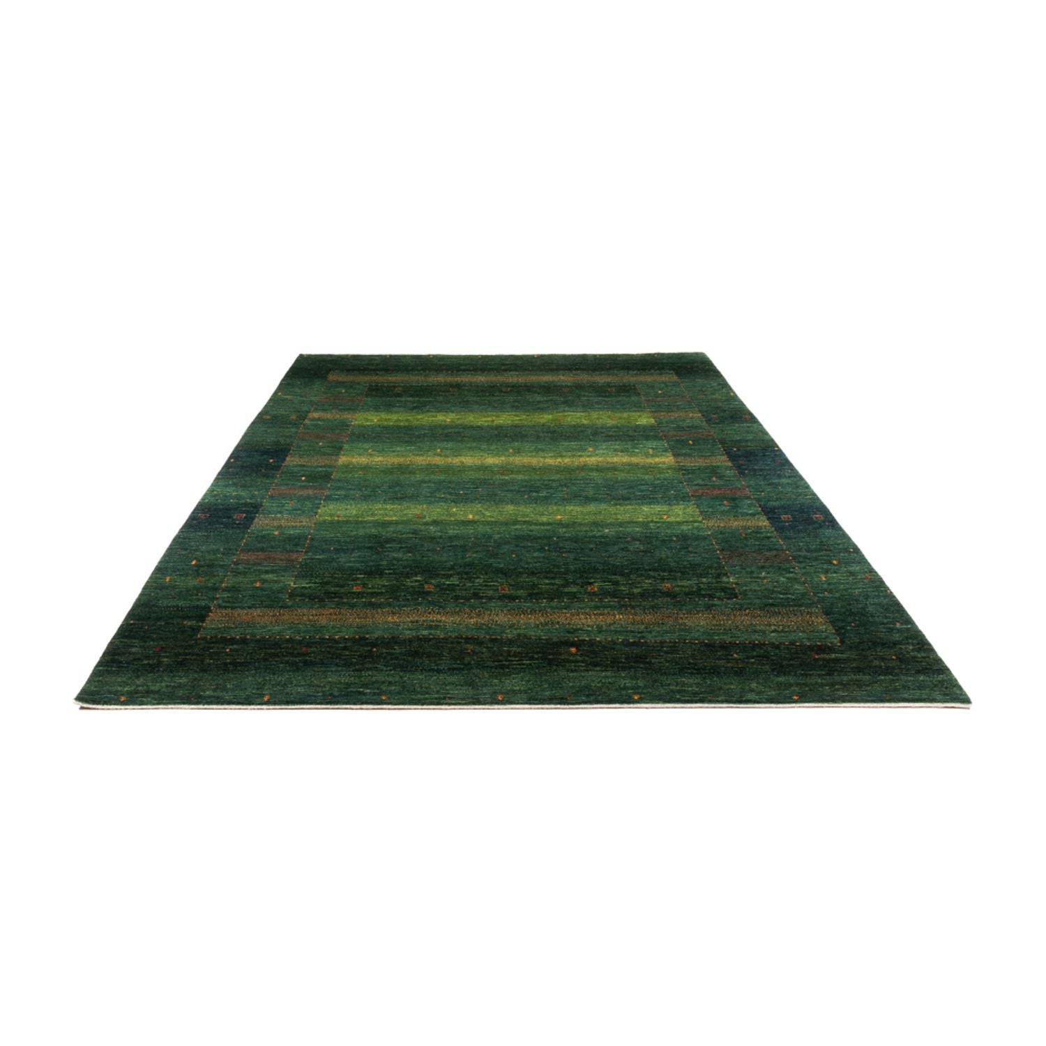 Gabbeh Teppich - Loribaft Perser - 314 x 233 cm - grün