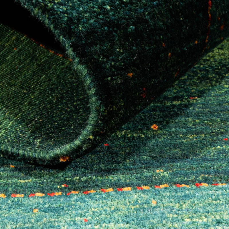 Gabbeh Teppich - Loribaft Perser - 147 x 100 cm - grün