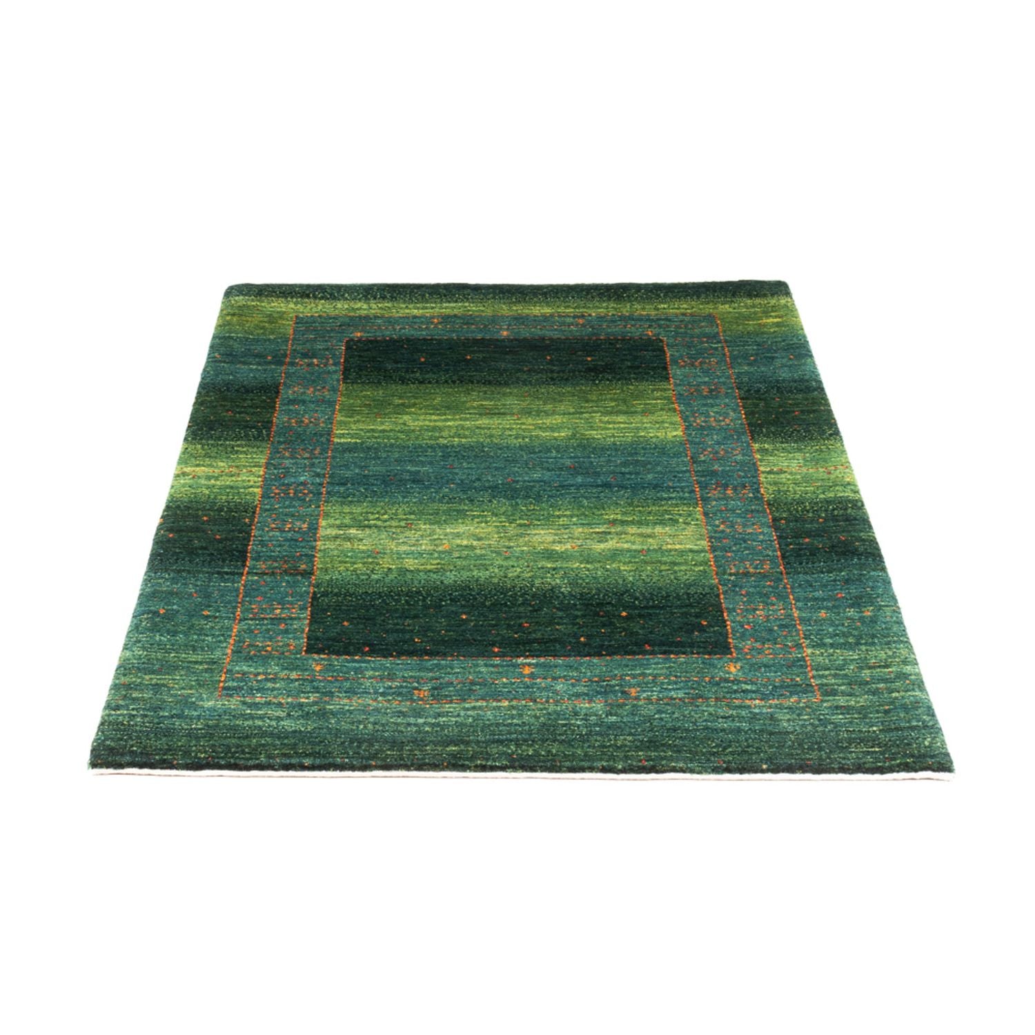 Gabbeh Teppich - Loribaft Perser - 147 x 100 cm - grün
