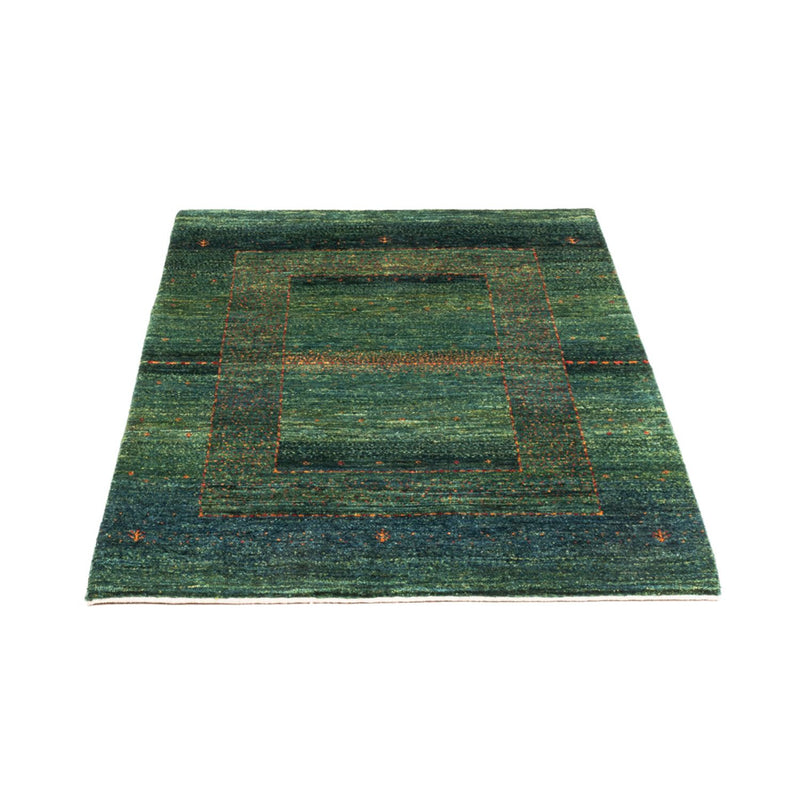 Gabbeh Teppich - Loribaft Perser - 111 x 83 cm - grün