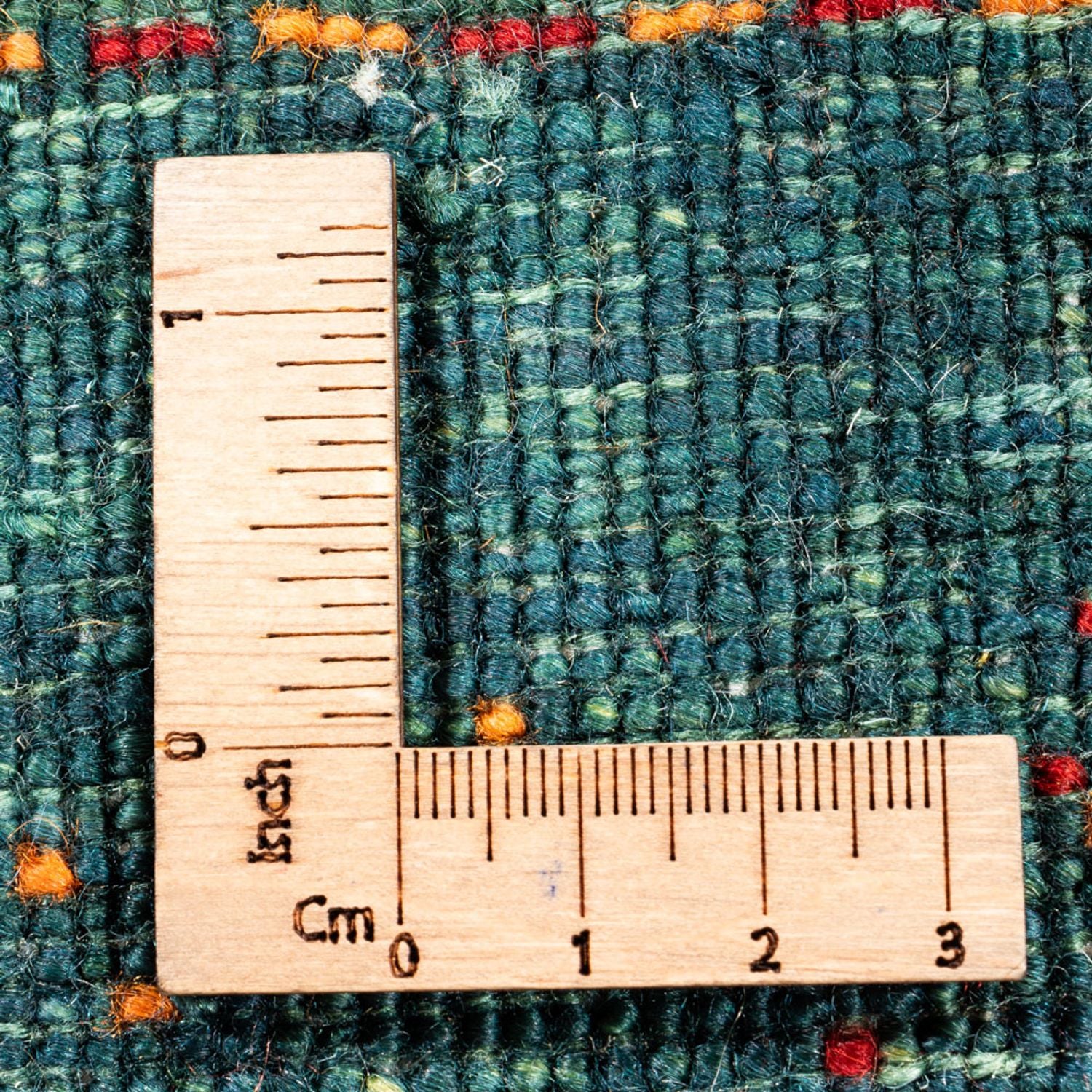 Gabbeh Teppich - Loribaft Perser - 111 x 83 cm - grün