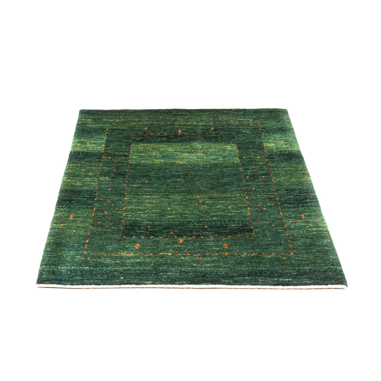 Gabbeh Teppich - Loribaft Perser - 119 x 86 cm - grün