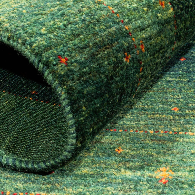 Gabbeh Teppich - Loribaft Perser - 127 x 86 cm - grün