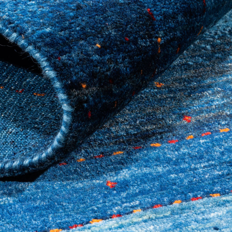 Gabbeh Teppich - Loribaft Perser - 135 x 93 cm - blau