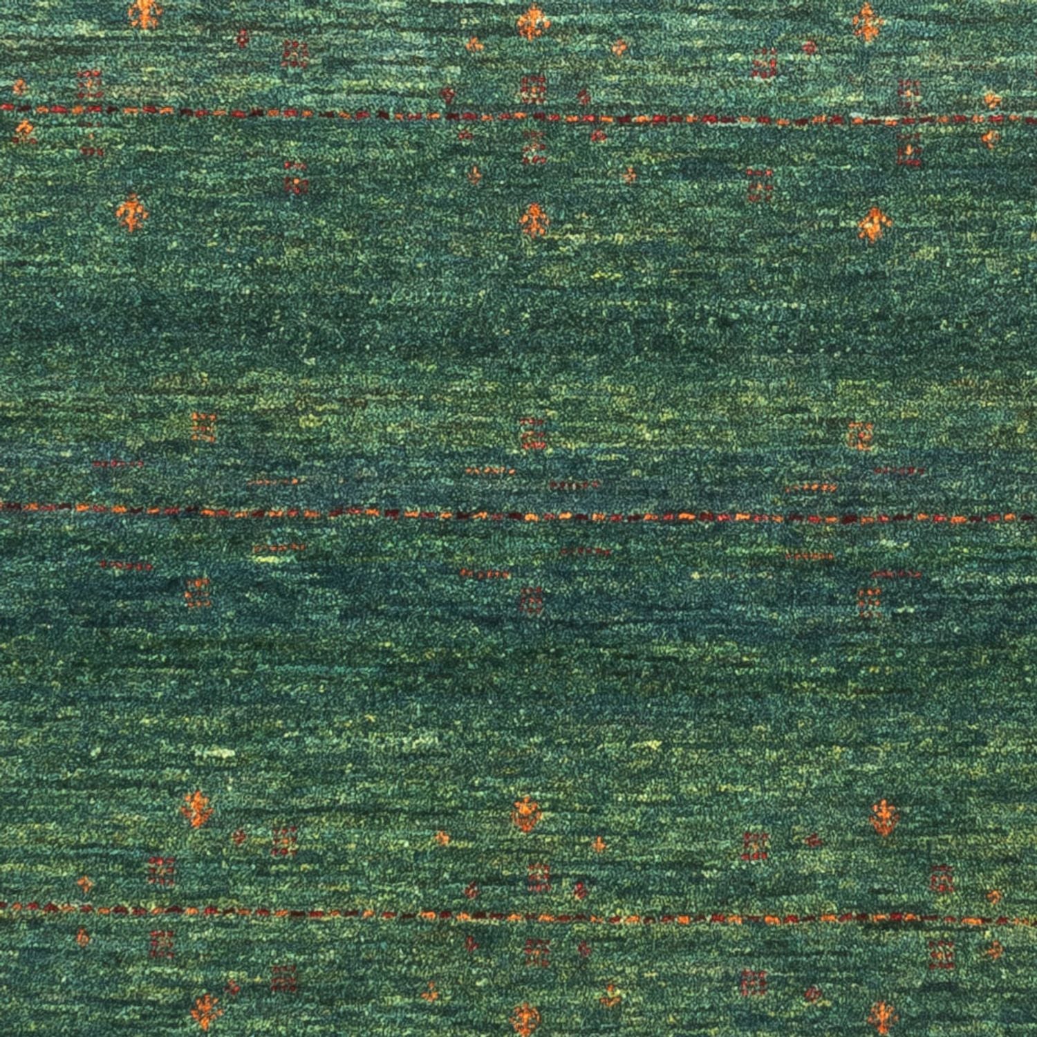 Gabbeh Teppich - Loribaft Perser - 127 x 82 cm - grün