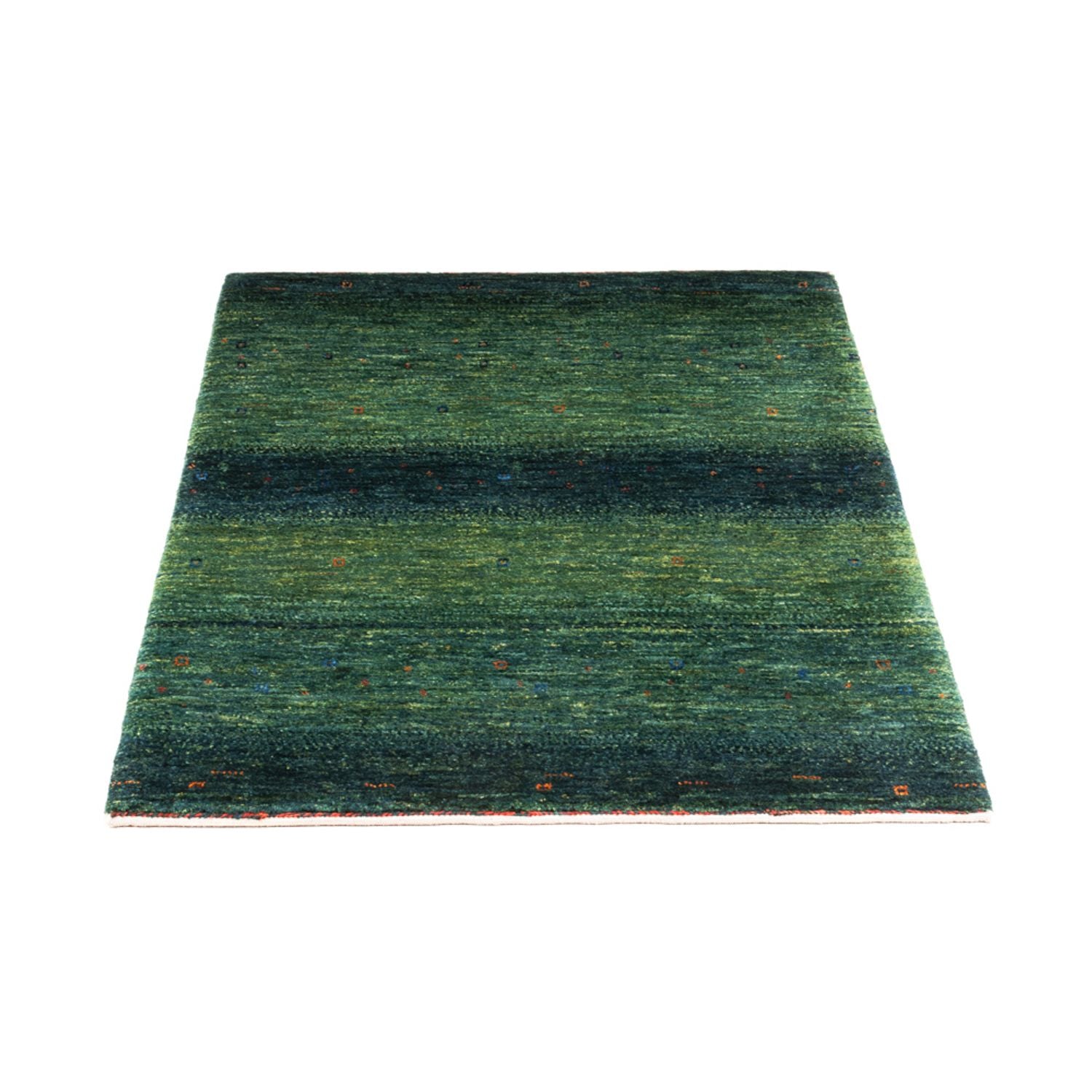 Gabbeh Teppich - Loribaft Perser - 107 x 78 cm - grün