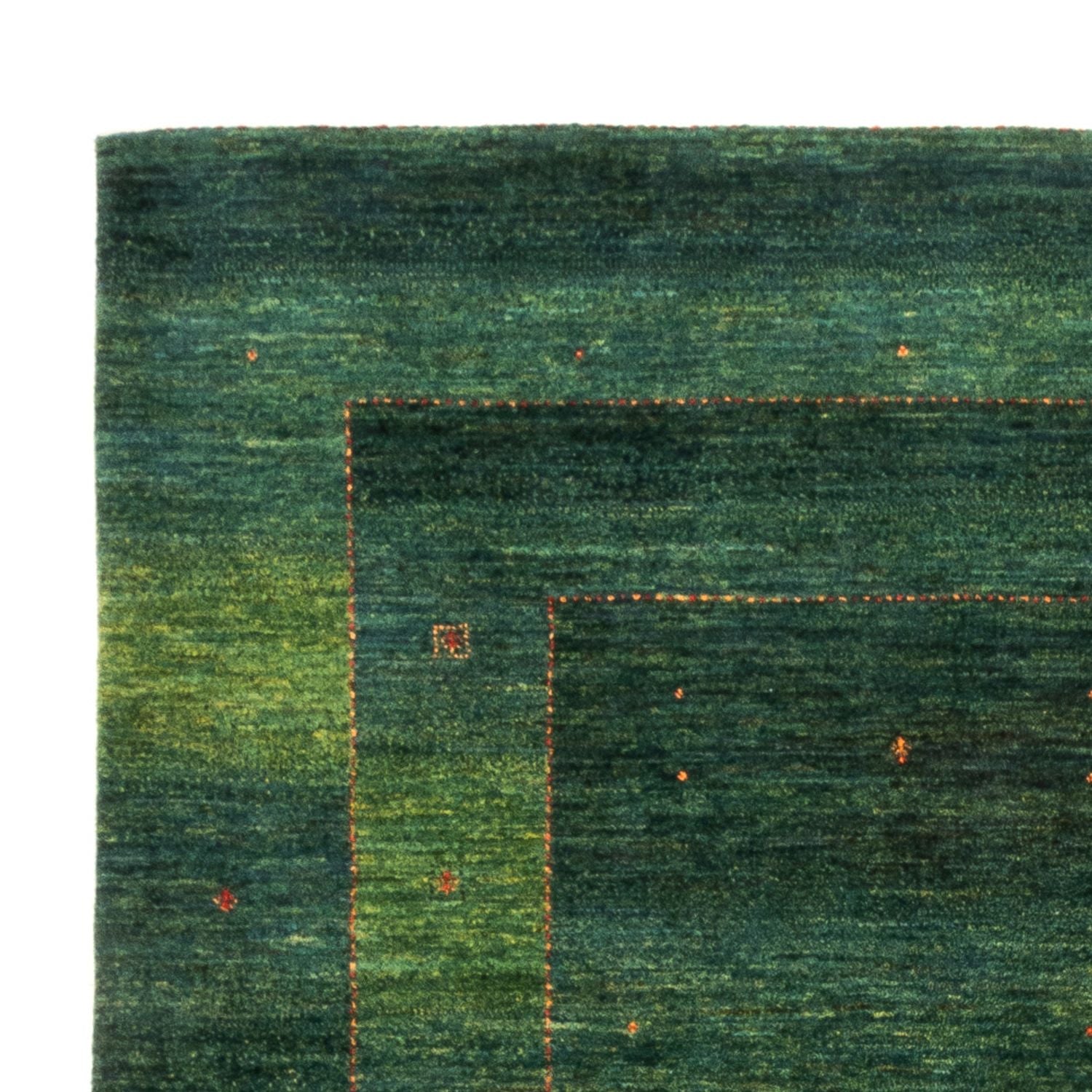 Gabbeh Teppich - Loribaft Perser - 228 x 175 cm - grün