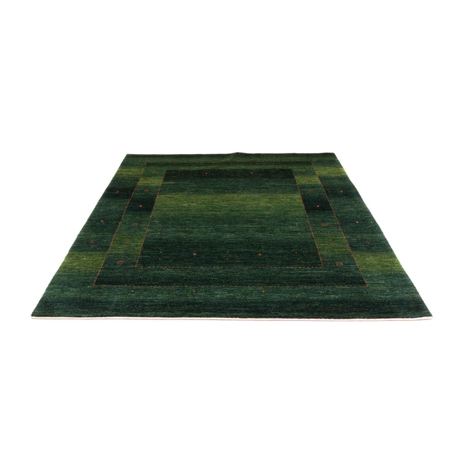 Gabbeh Teppich - Loribaft Perser - 228 x 175 cm - grün