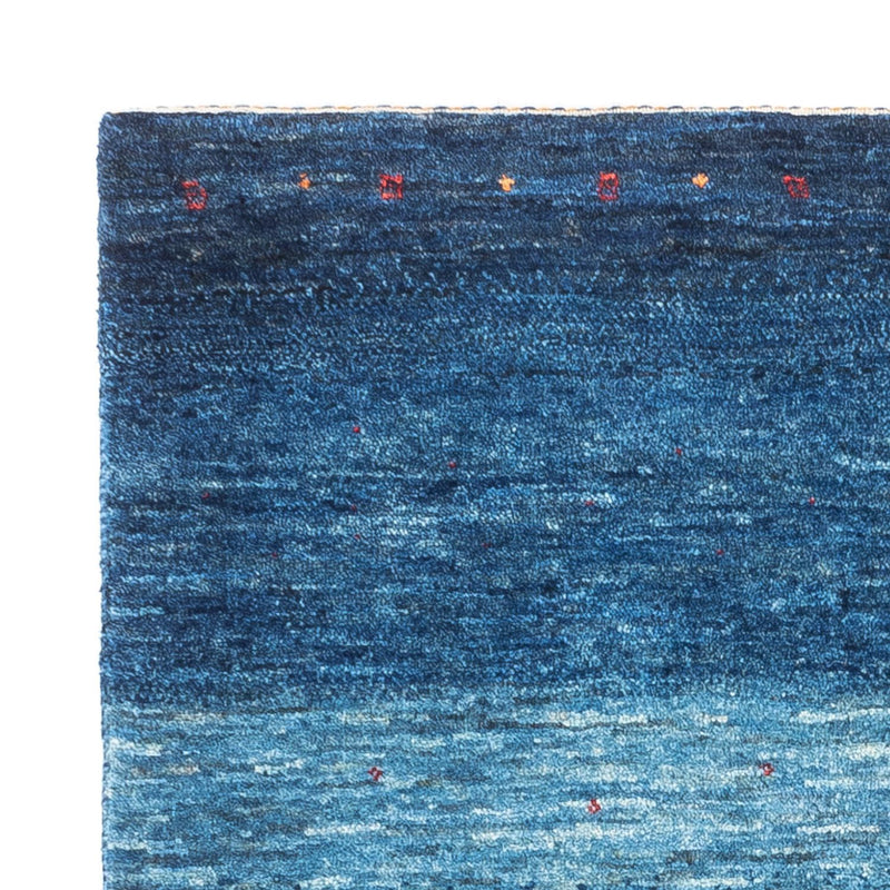 Gabbeh Teppich - Loribaft Perser - 108 x 88 cm - blau