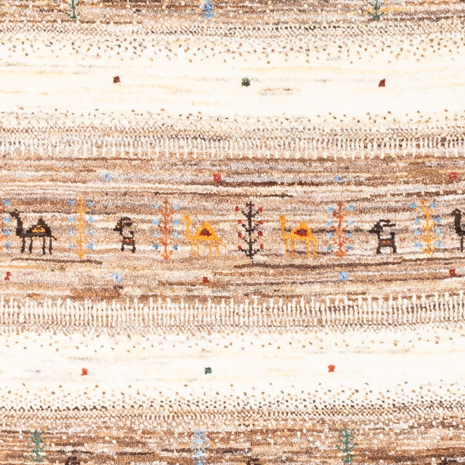 Gabbeh Teppich - Loribaft Perser - 122 x 82 cm - grau