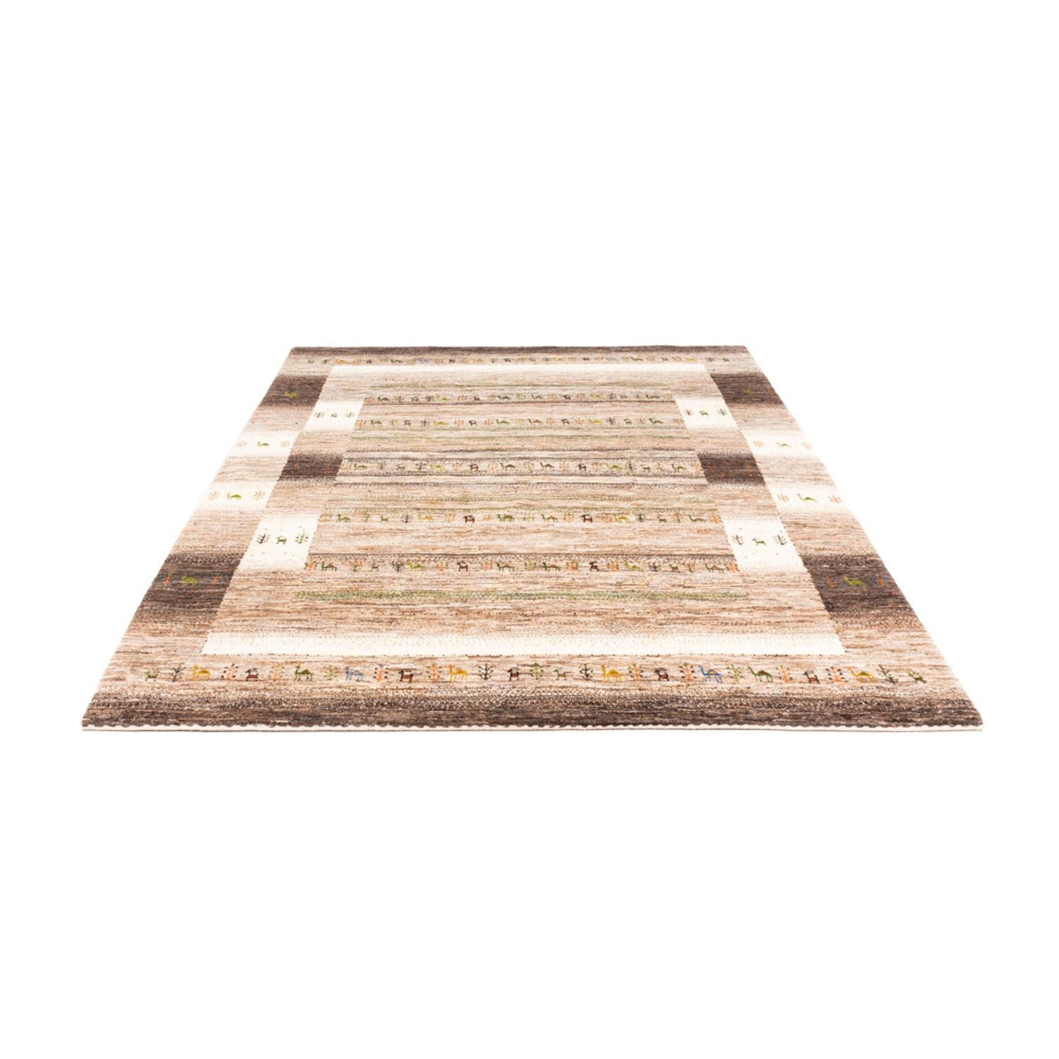 Gabbeh Teppich - Loribaft Perser - 231 x 175 cm - grau