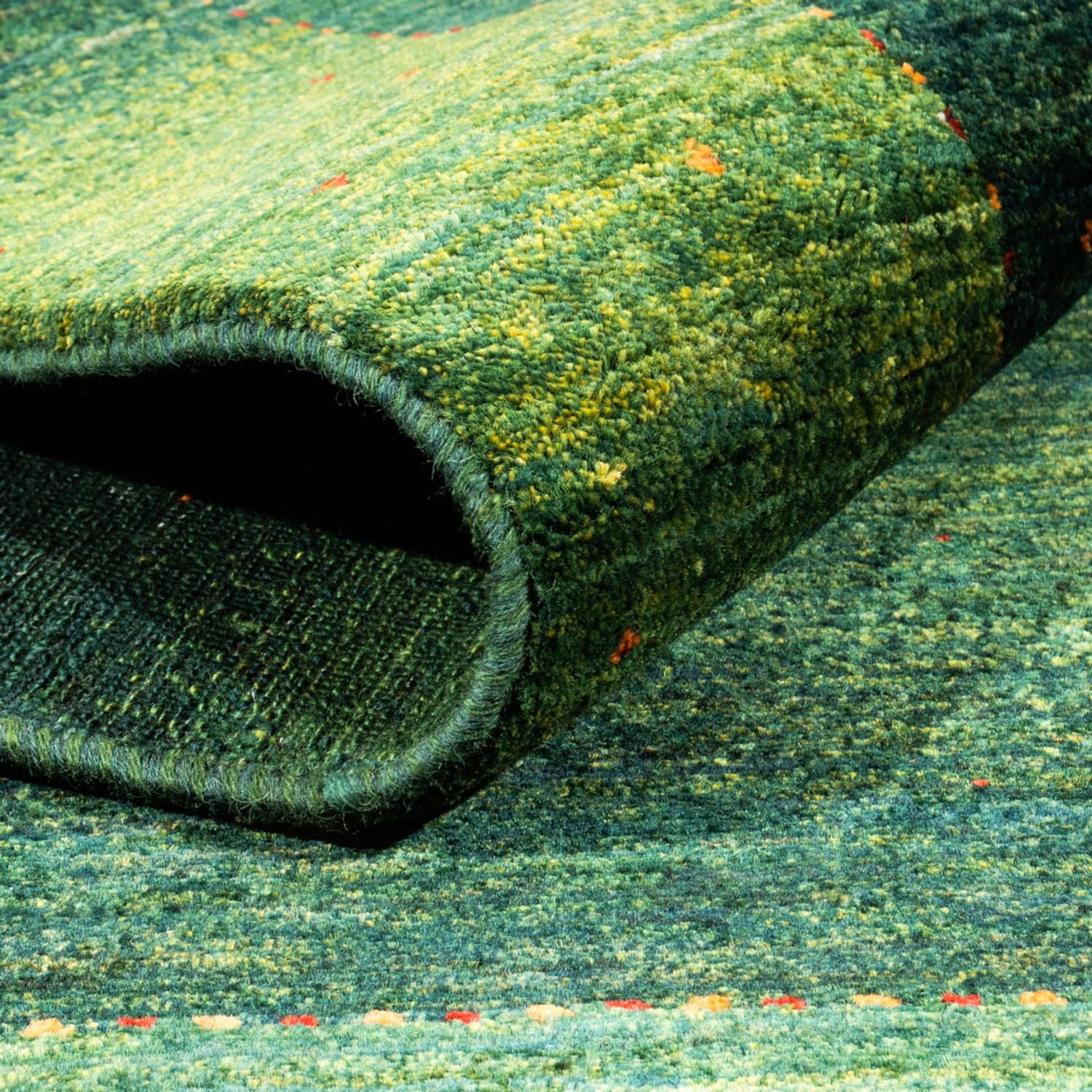 Gabbeh Teppich - Loribaft Perser - 187 x 127 cm - grün