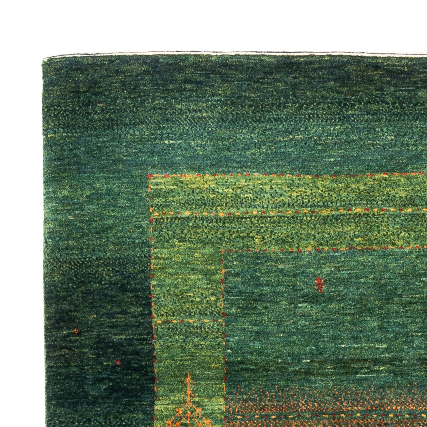 Gabbeh Teppich - Loribaft Perser - 190 x 132 cm - grün