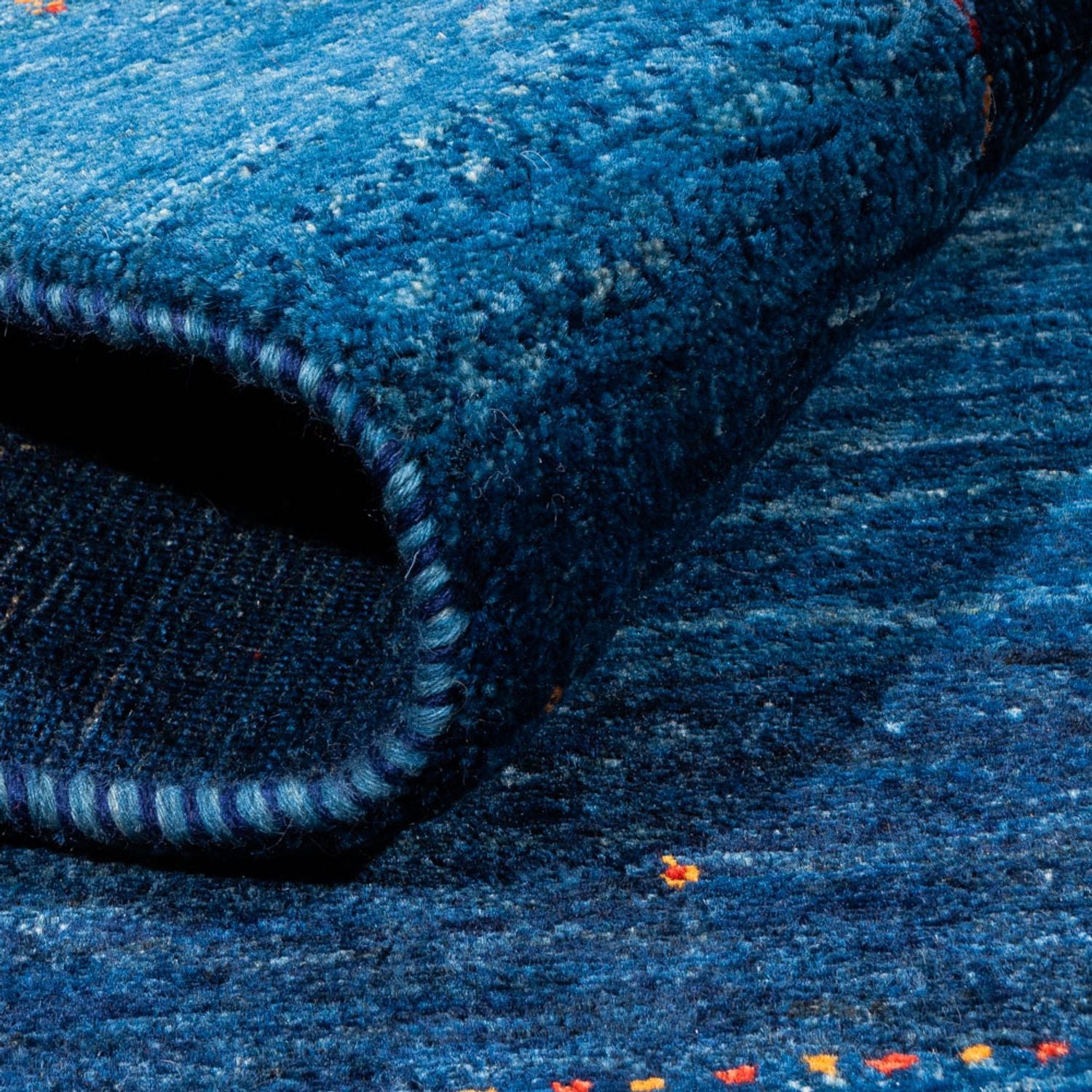 Gabbeh Teppich - Loribaft Perser - 192 x 127 cm - blau