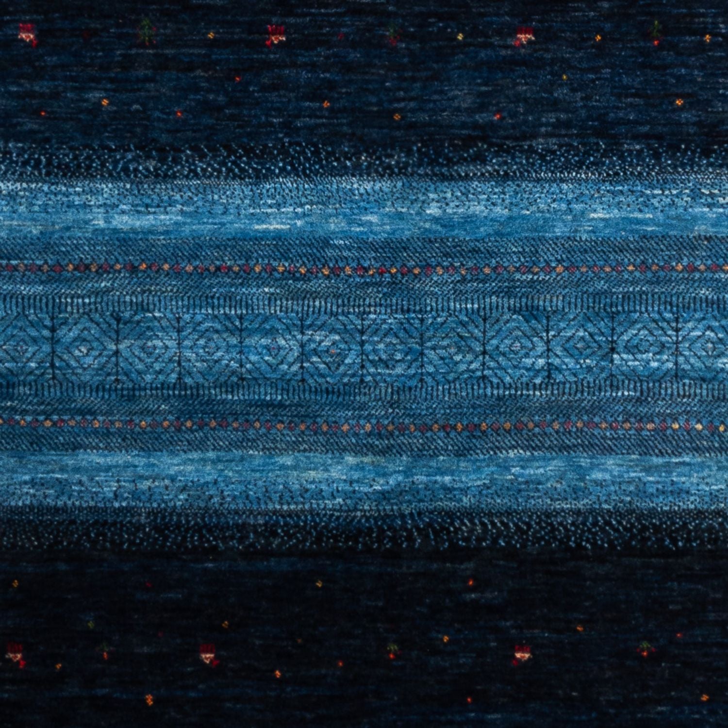 Gabbeh Teppich - Loribaft Perser - 256 x 180 cm - blau