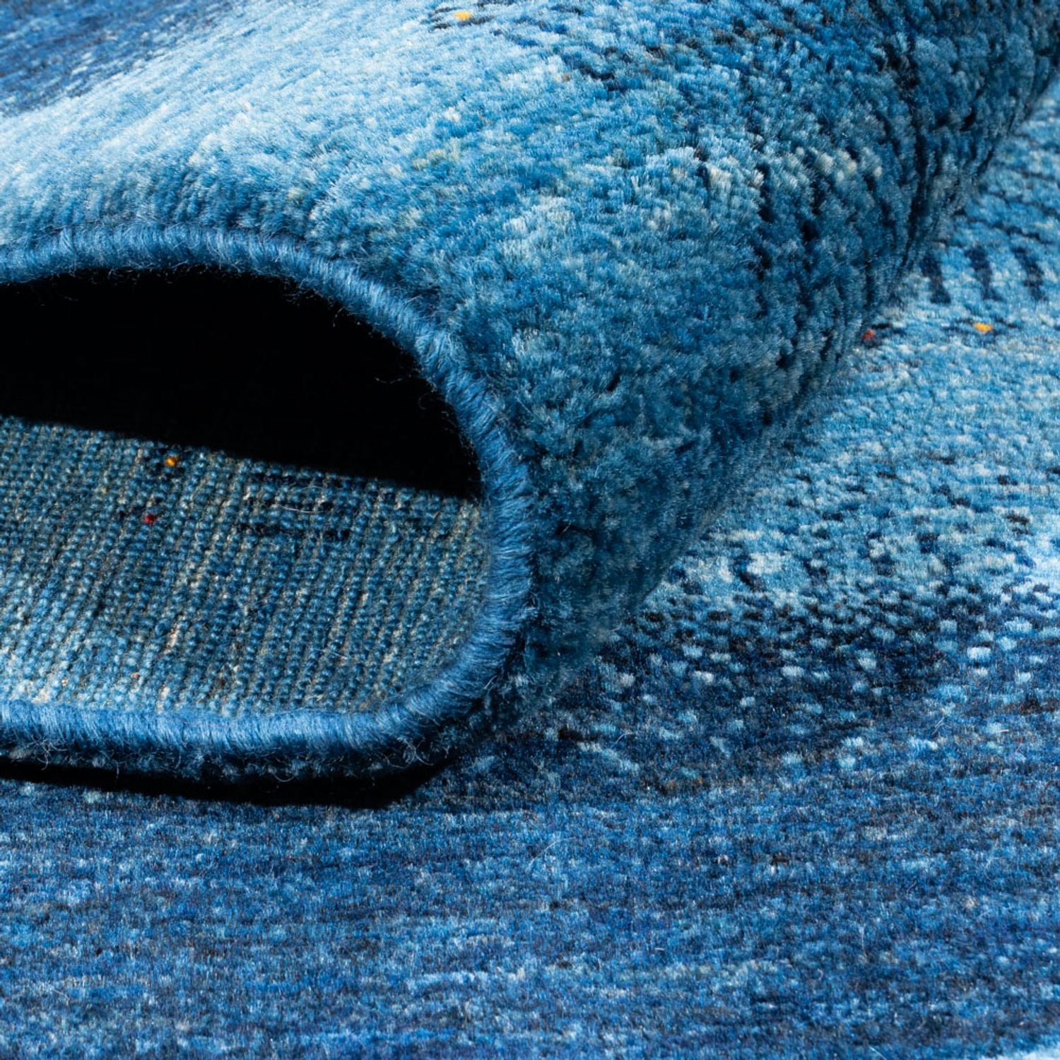 Gabbeh Teppich - Loribaft Perser - 244 x 178 cm - blau