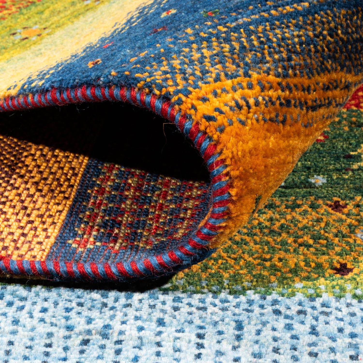 Gabbeh Teppich - Loribaft Perser - Royal - 239 x 162 cm - blau
