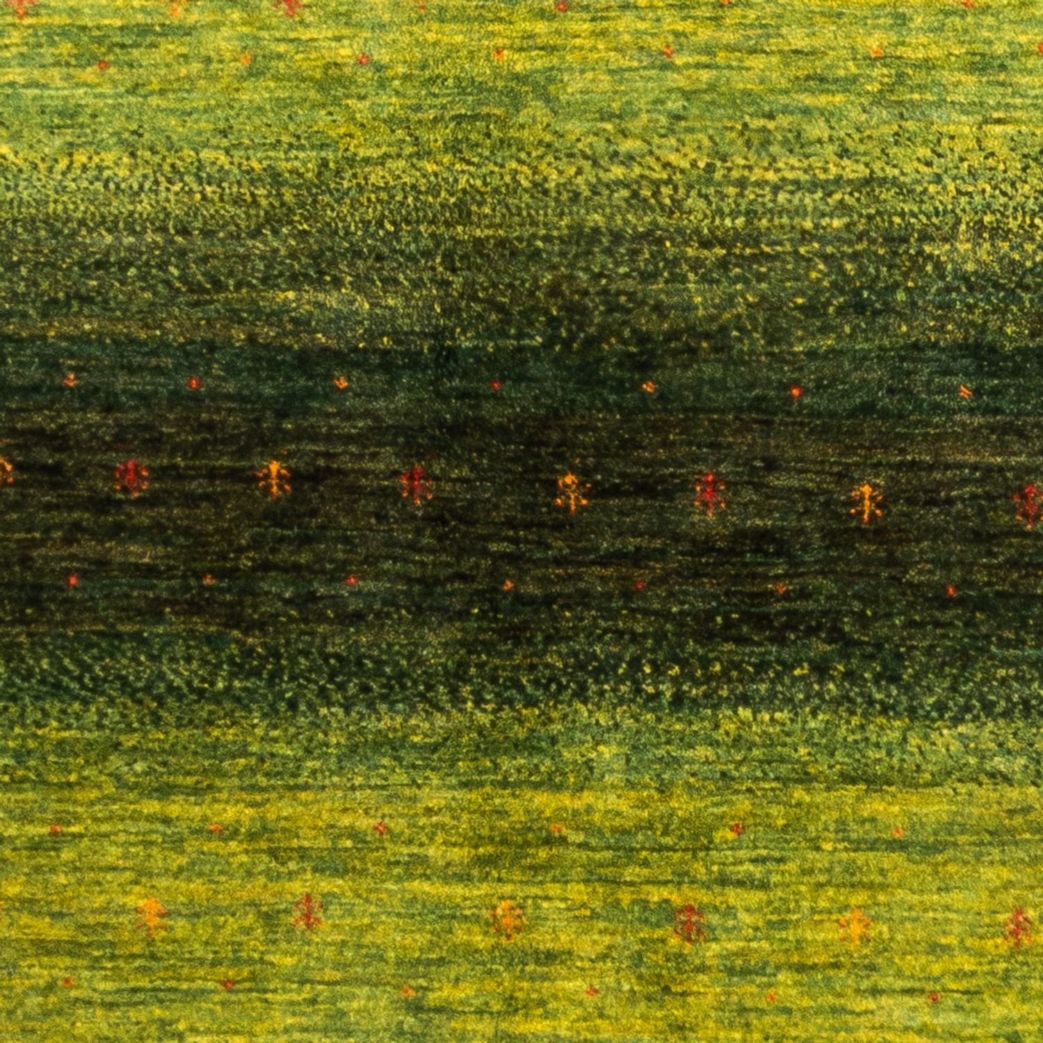 Gabbeh Teppich - Loribaft Perser - 236 x 166 cm - grün