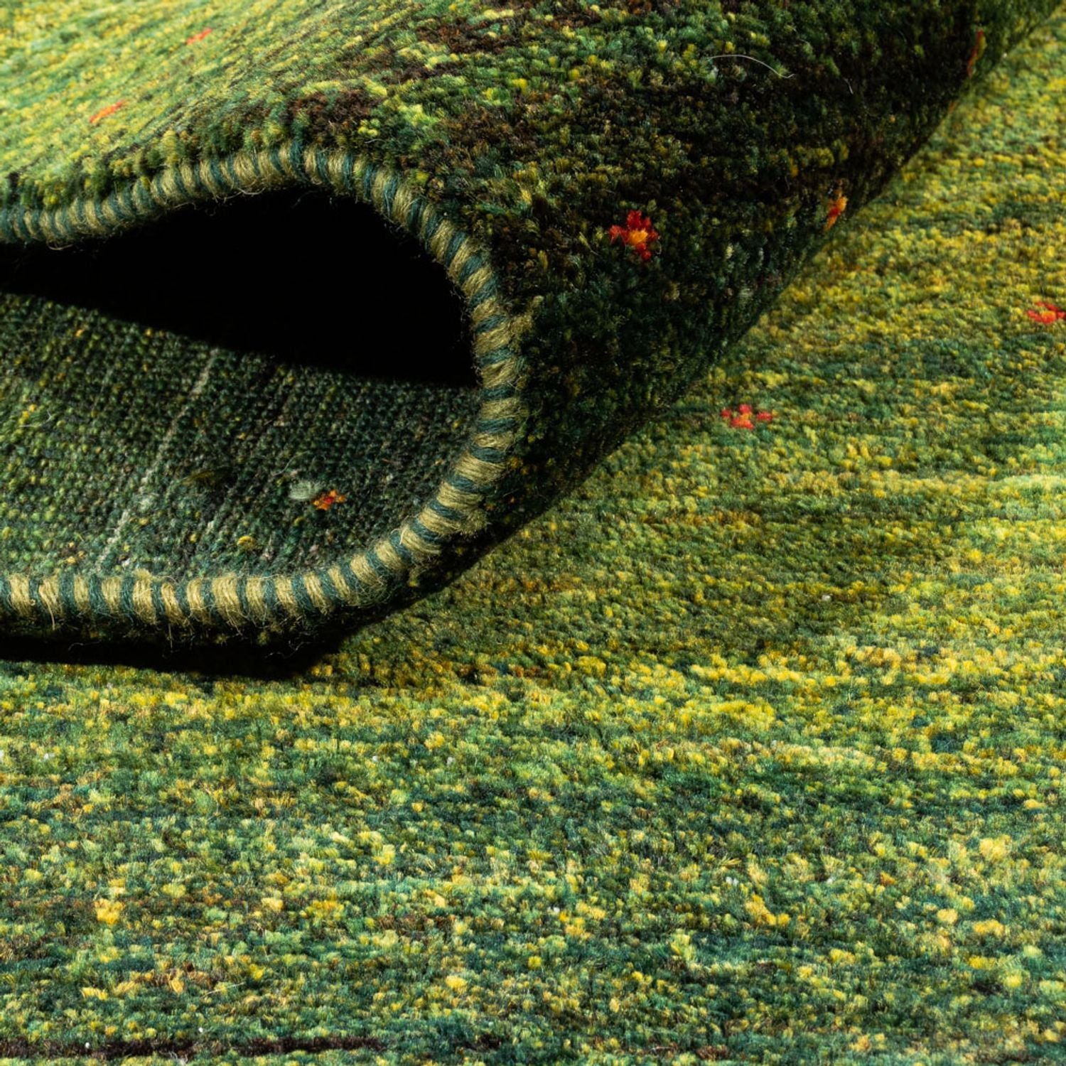 Gabbeh Teppich - Loribaft Perser - 236 x 166 cm - grün