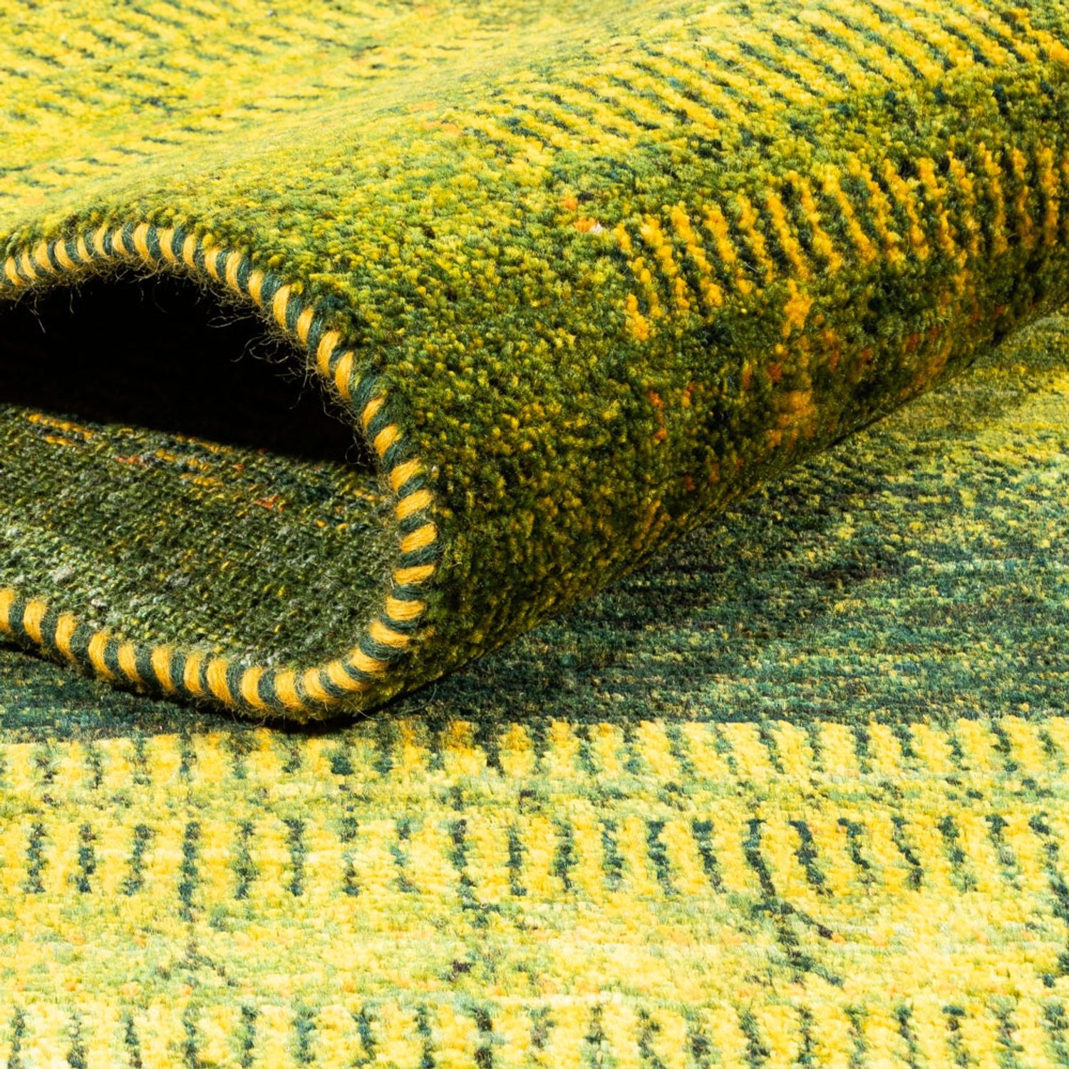 Gabbeh Teppich - Loribaft Perser - 298 x 216 cm - grün
