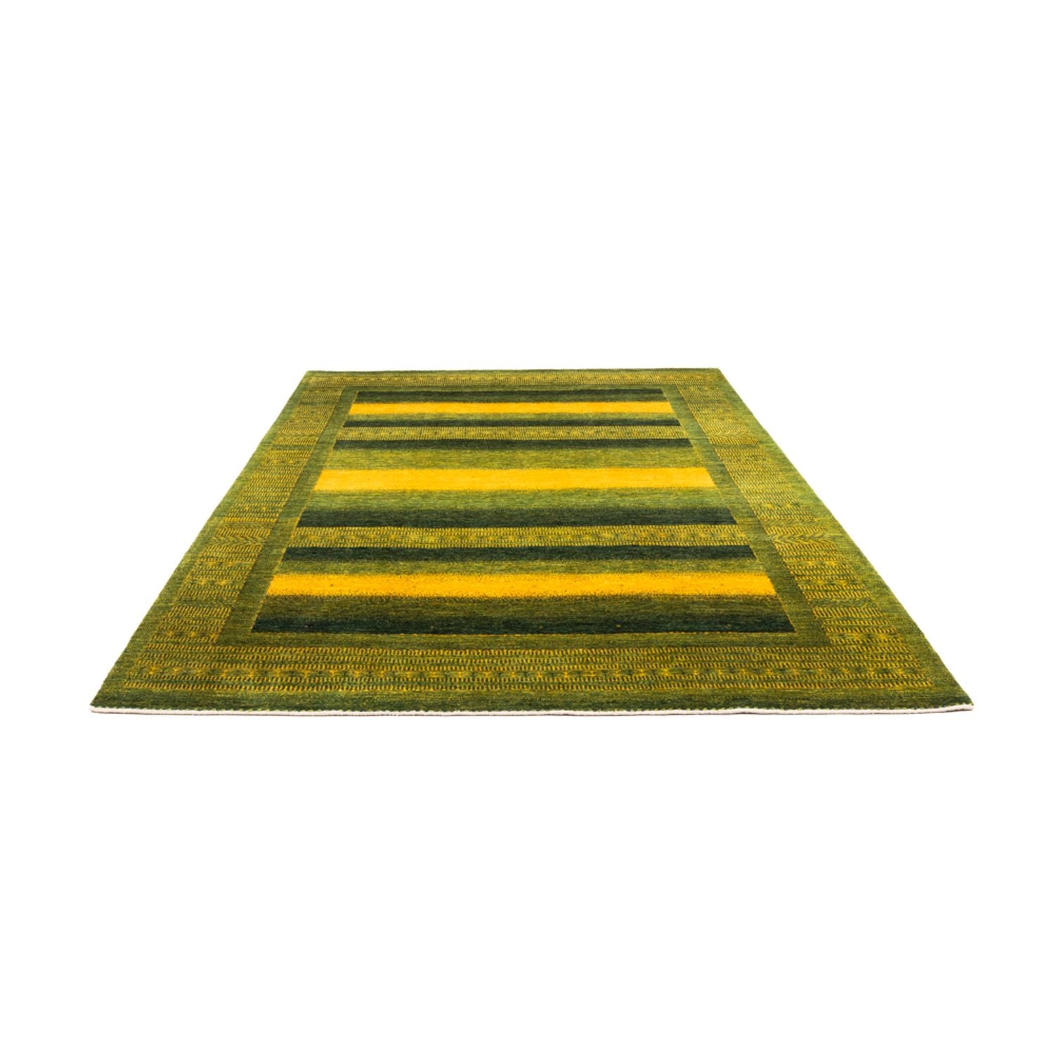 Gabbeh Teppich - Loribaft Perser - 298 x 216 cm - grün