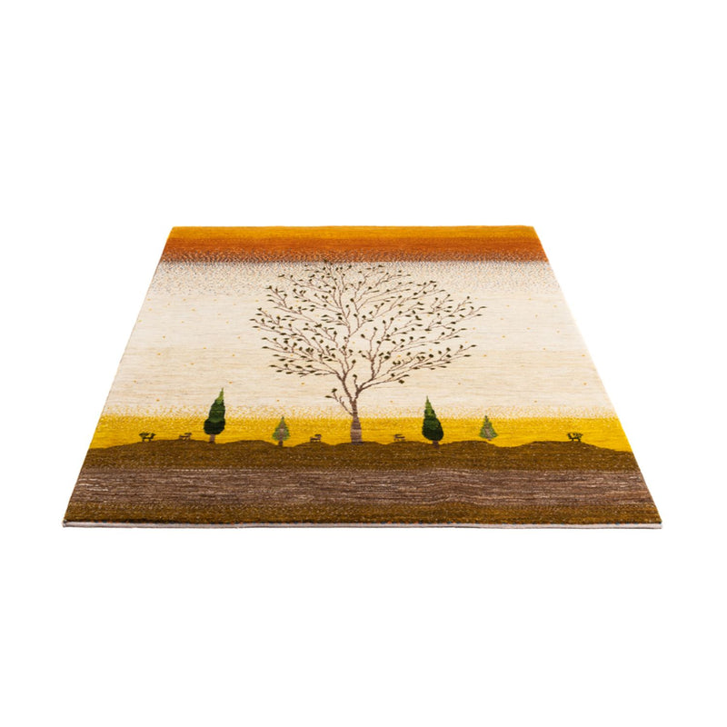 Gabbeh Teppich - Loribaft Perser - 175 x 129 cm - gold