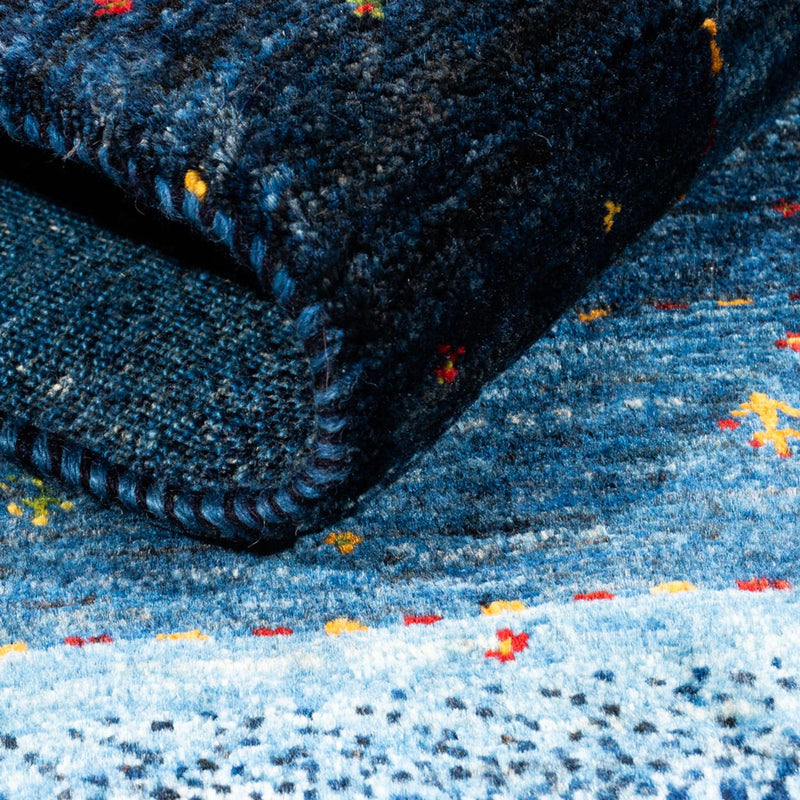 Gabbeh Teppich - Loribaft Perser - 148 x 98 cm - blau