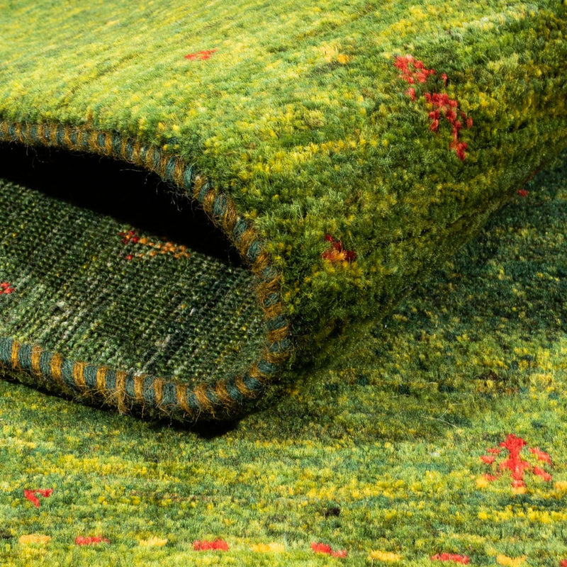 Gabbeh Teppich - Loribaft Perser - 200 x 150 cm - grün
