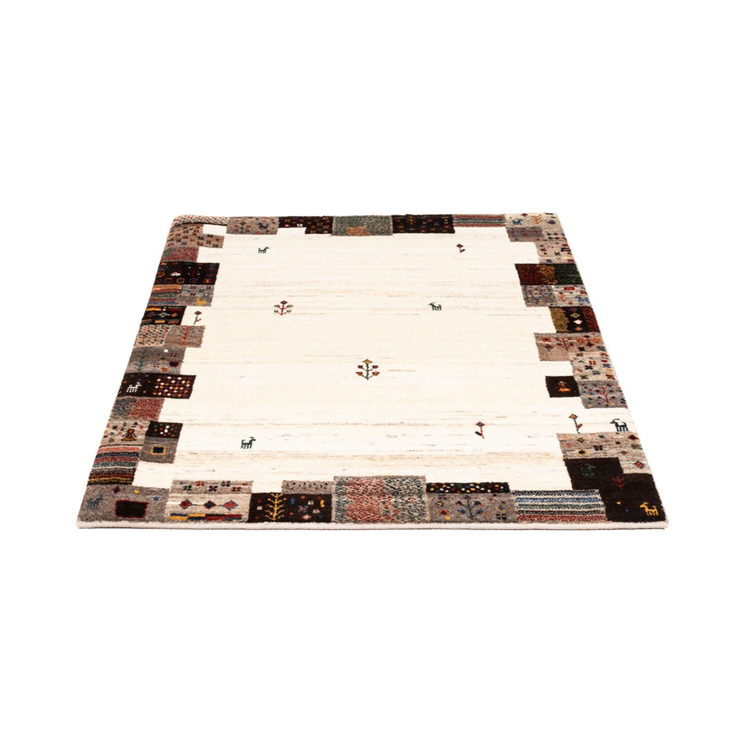 Gabbeh Teppich - Loribaft Perser - Royal - 125 x 90 cm - creme