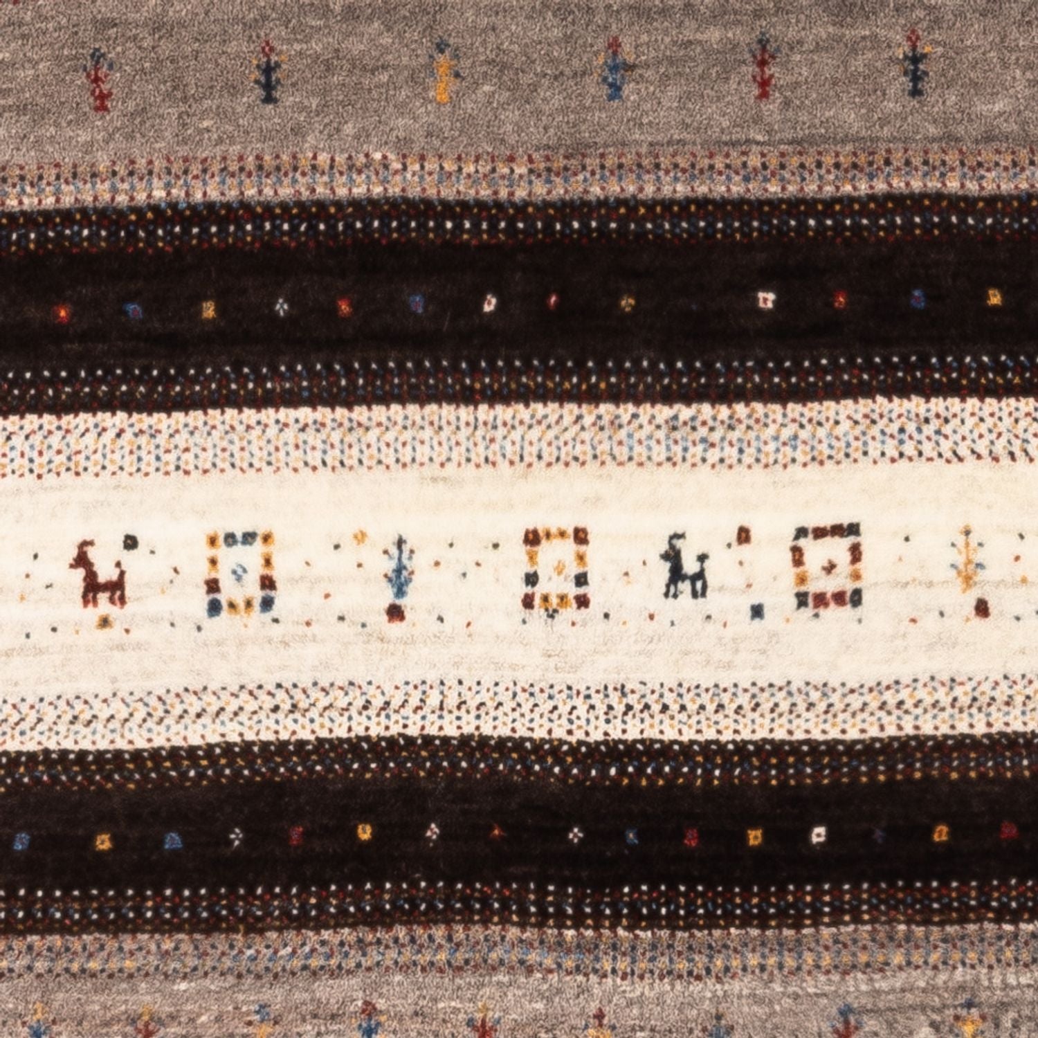 Gabbeh Teppich - Loribaft Perser - Royal - 134 x 84 cm - braun