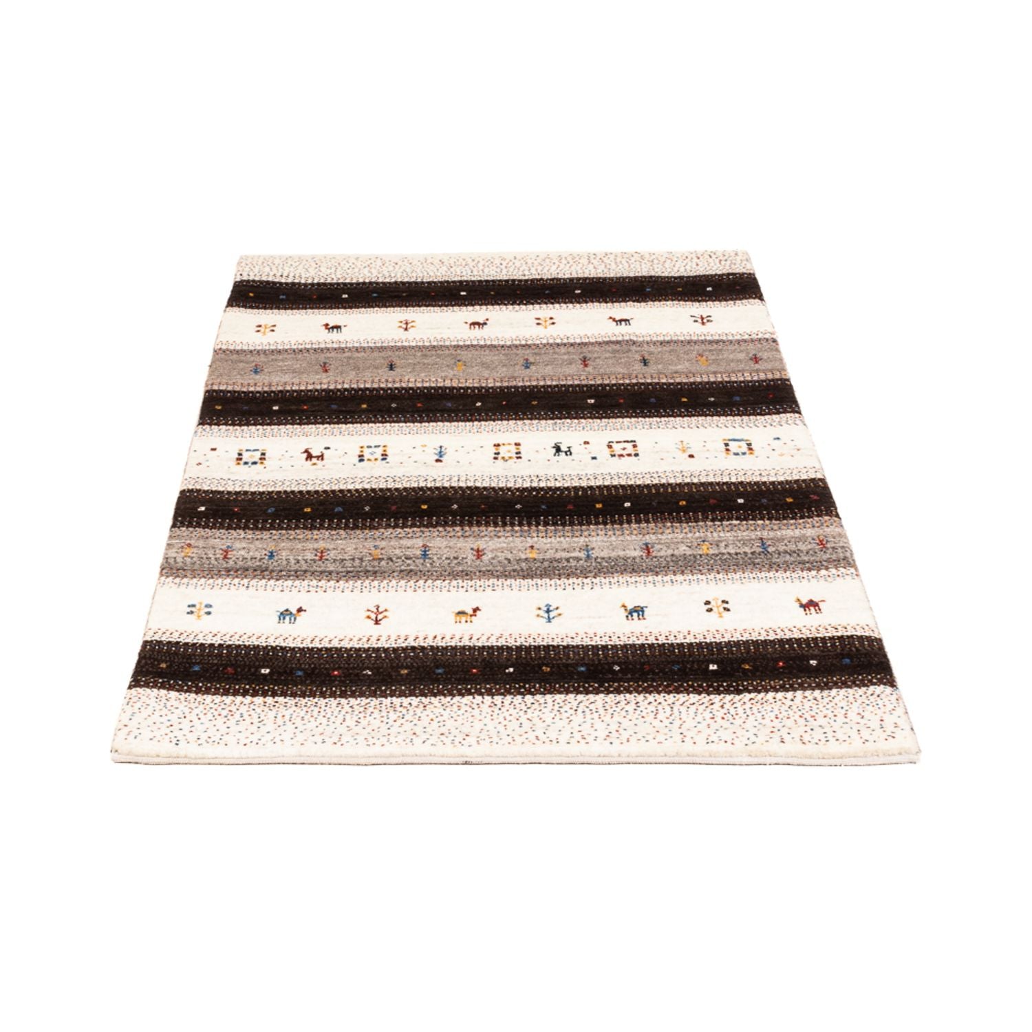 Gabbeh Teppich - Loribaft Perser - Royal - 134 x 84 cm - braun