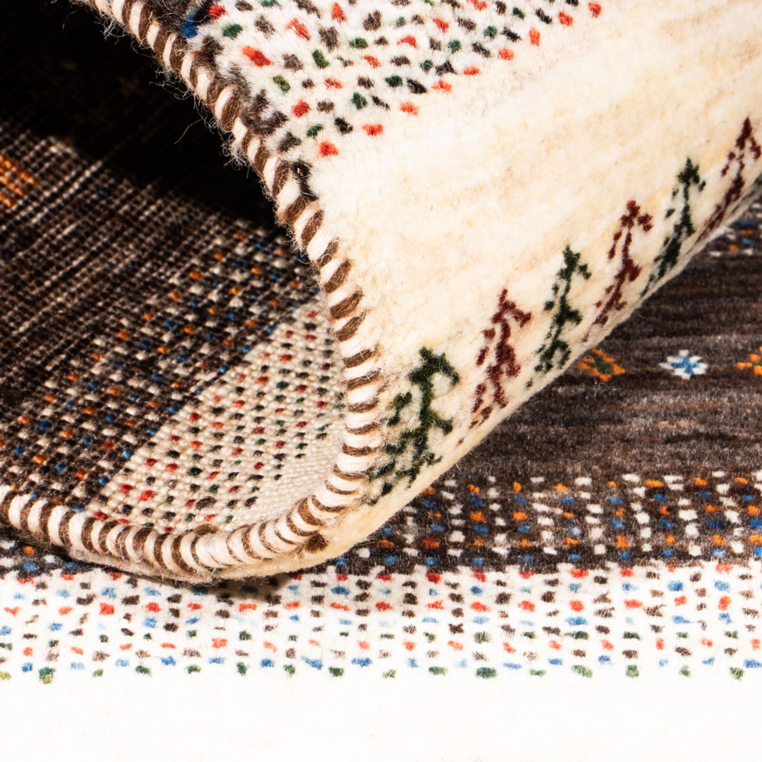 Gabbeh Teppich - Loribaft Perser - Royal - 128 x 81 cm - grau