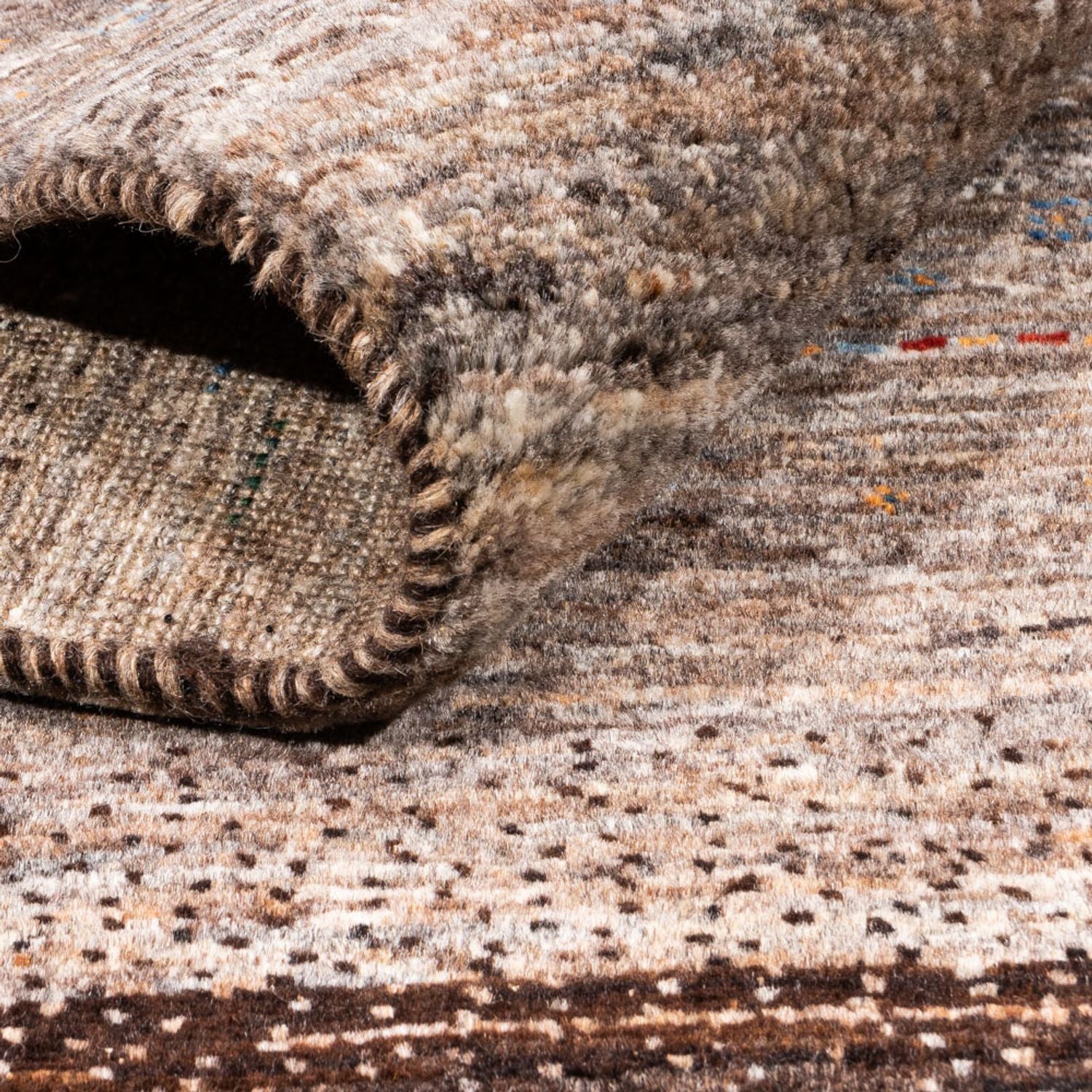 Gabbeh Teppich - Loribaft Perser - 195 x 134 cm - grau