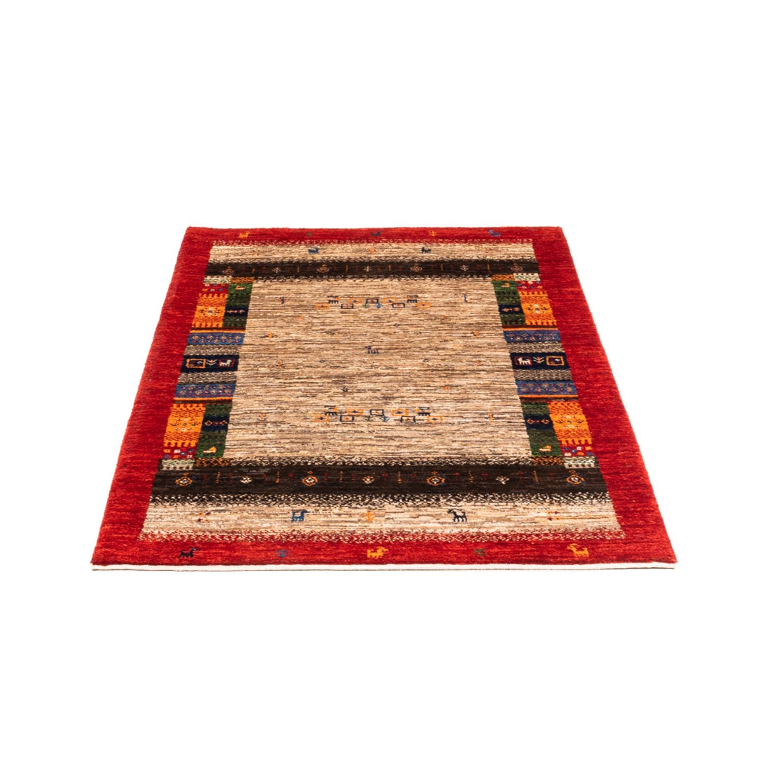 Gabbeh Teppich - Loribaft Perser - Royal - 130 x 87 cm - grau