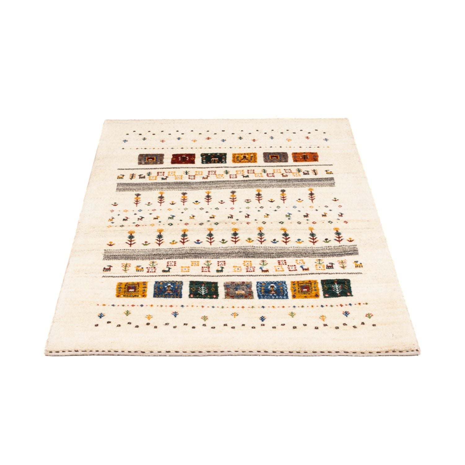 Gabbeh Teppich - Loribaft Perser - Royal - 122 x 78 cm - creme