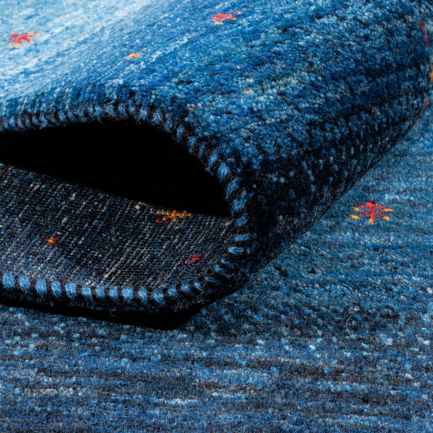 Gabbeh Teppich - Loribaft Perser - 215 x 152 cm - blau