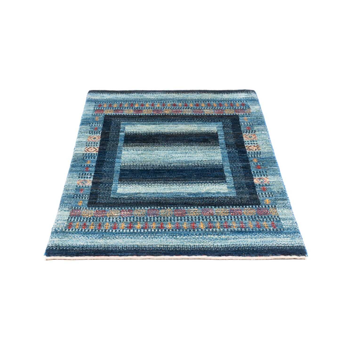 Gabbeh Teppich - Loribaft Perser - Royal - 128 x 78 cm - blau