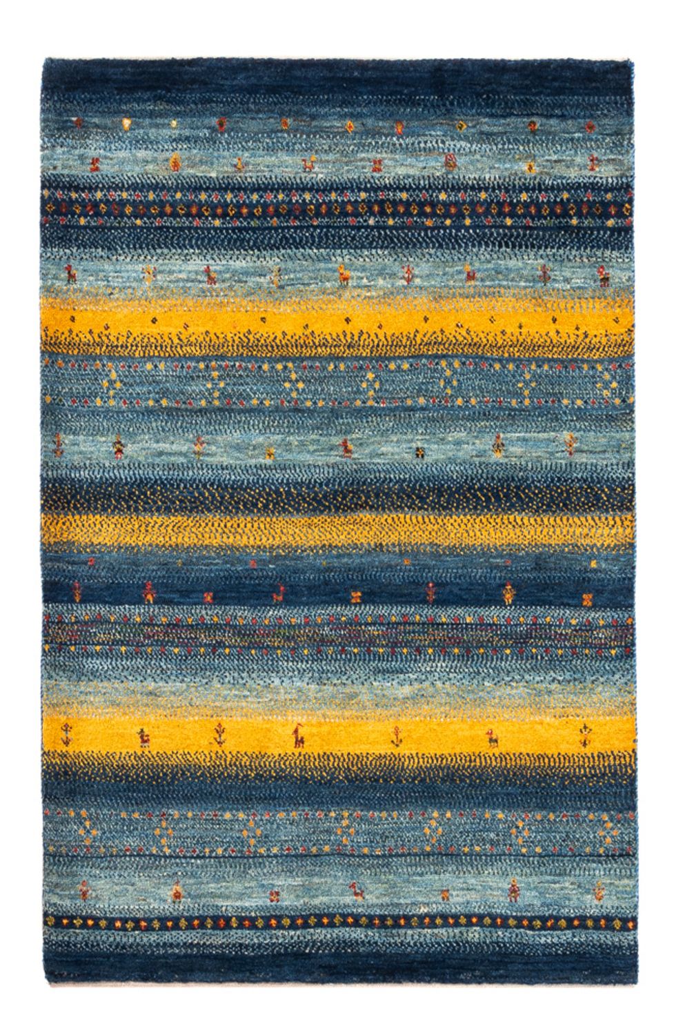 Gabbeh Teppich - Loribaft Perser - Royal - 130 x 88 cm - mehrfarbig